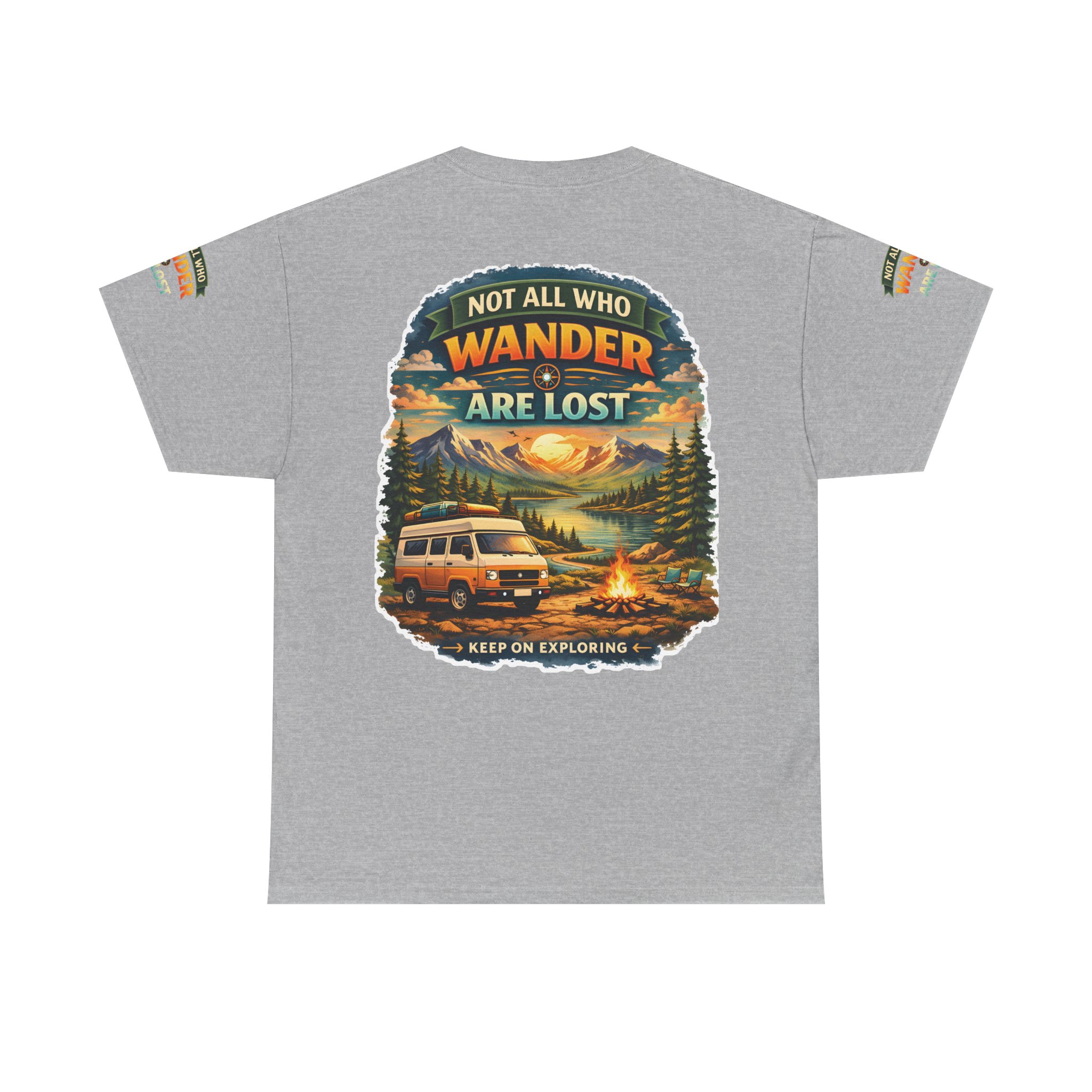 5887778300561957368_2048.jpeg Unisex Heavy Cotton Tee — "Not All Who Wander Are Lost" Design Scenic-Line