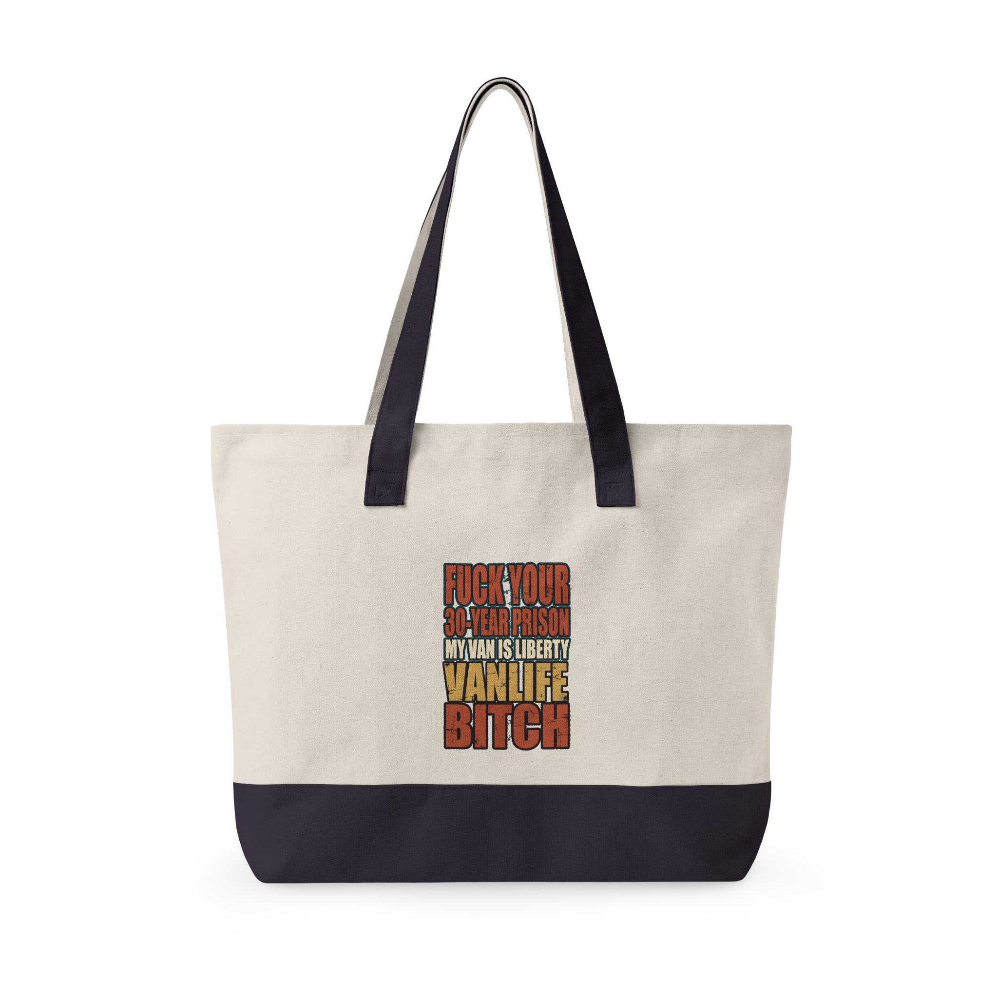5888337467890855961_2048.jpeg Zippered Canvas Tote — "Fuck Your 30-Years Prison" (Design F**K-Line)