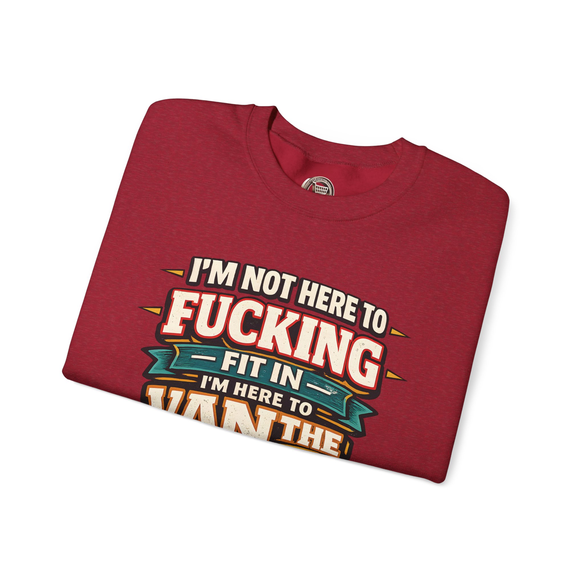 5888913588449595498_2048.jpeg Unisex Heavy Blend™ Crewneck Sweatshirt — "I´m Not Here To Fucking Fit In" Design F**K-Line
