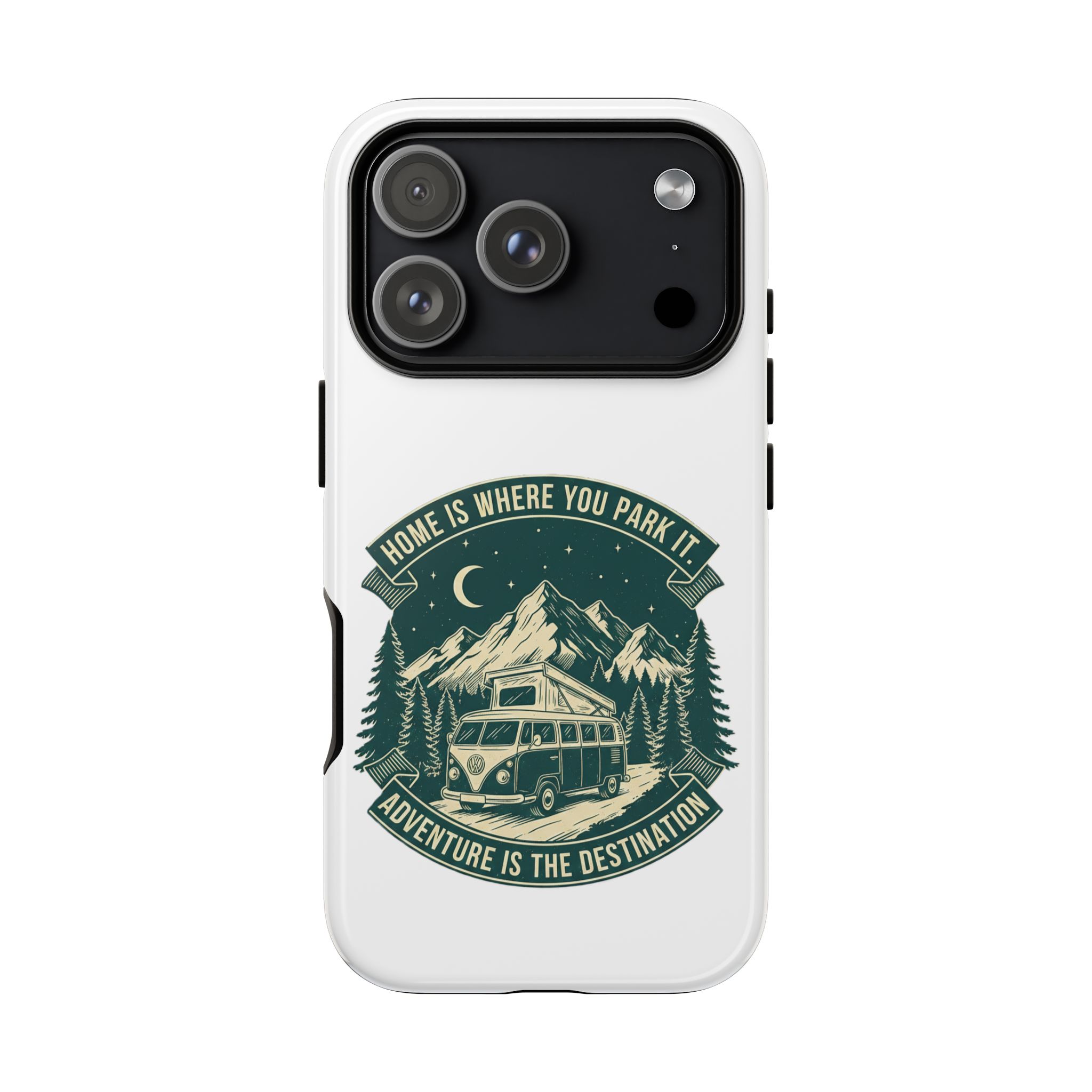 Phone Case — "Home Is Where You Park It-Adventure is the destination" Camper Van Design