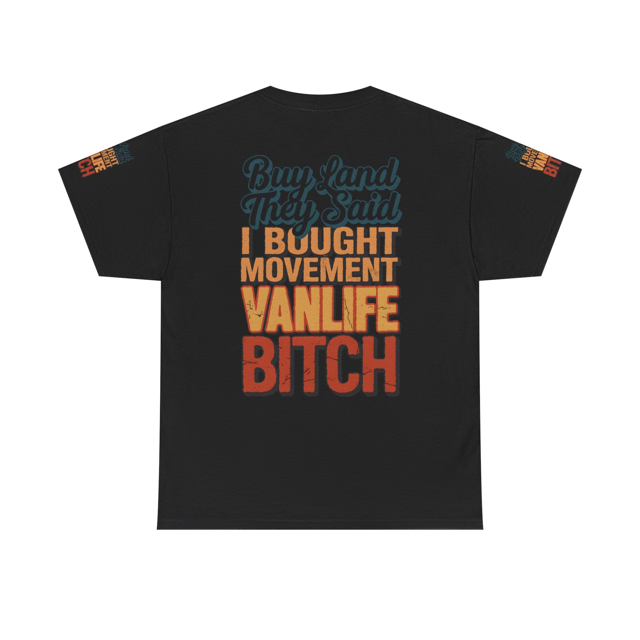 Unisex Heavy Cotton Tee — "Buy Land They Said" Design F**K-Line