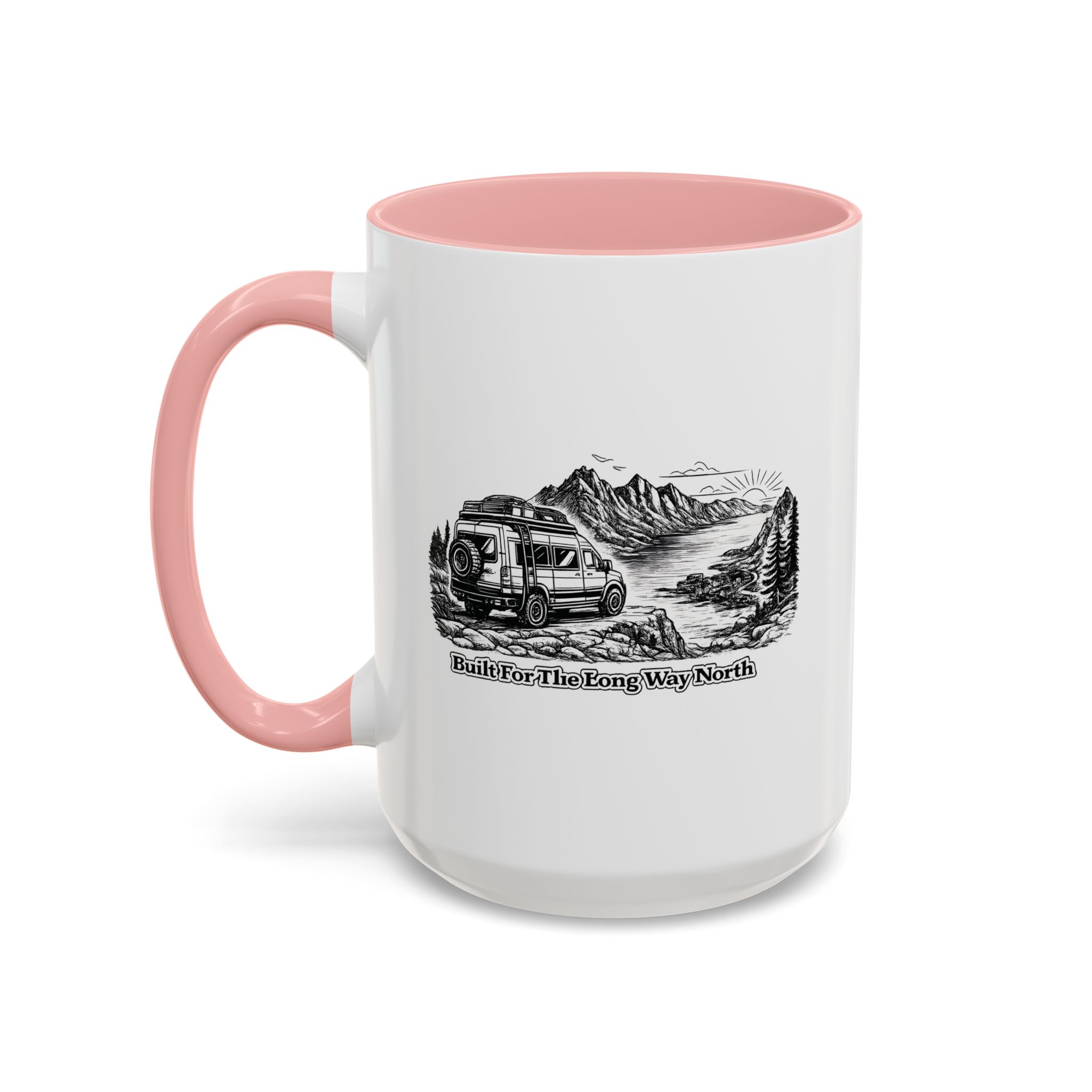 5906628940810320586_2048.jpeg Accent Coffee Mug (11, 15oz) — "Built For The Long Way North" Design Minimal-Line