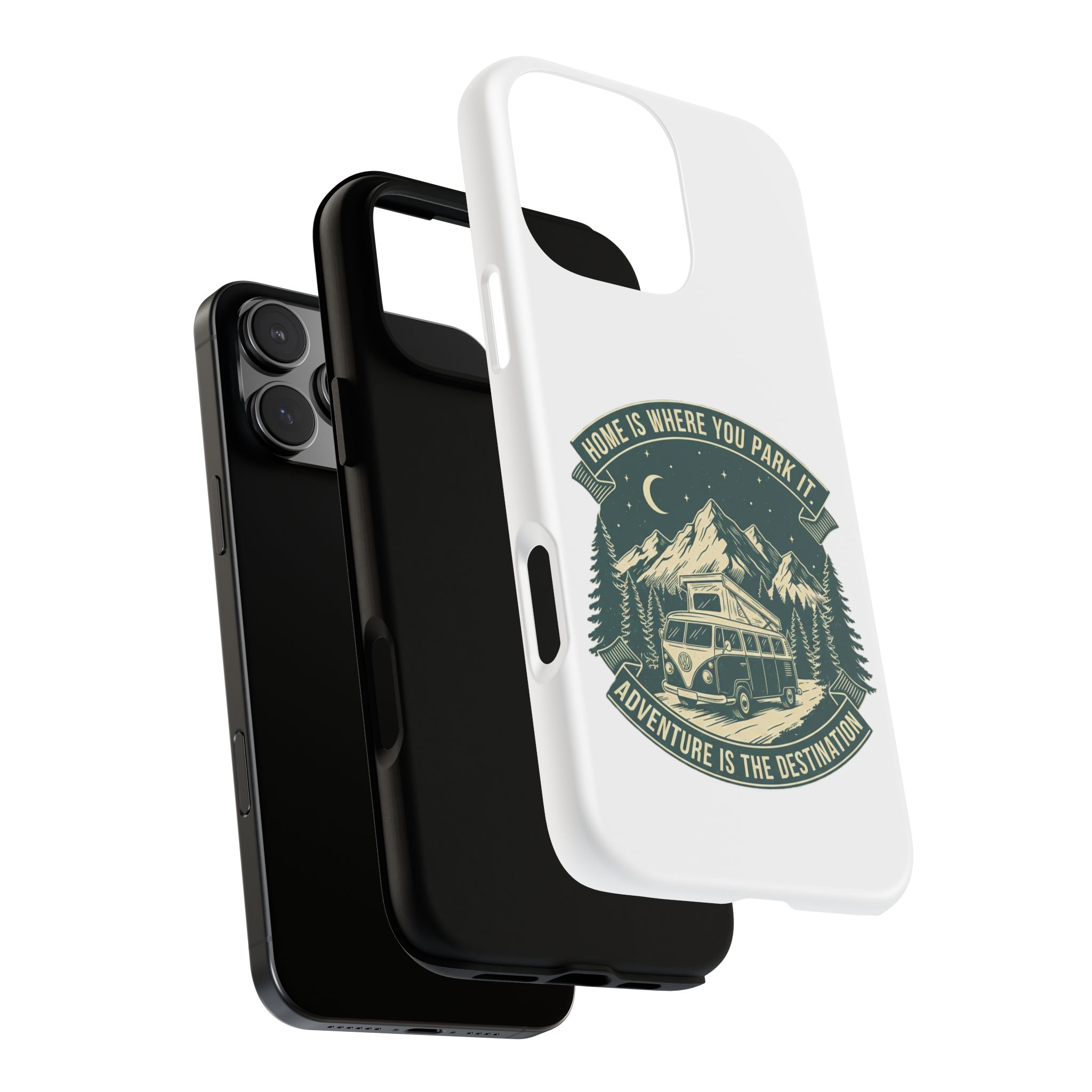 Phone Case — "Home Is Where You Park It-Adventure is the destination" Camper Van Design
