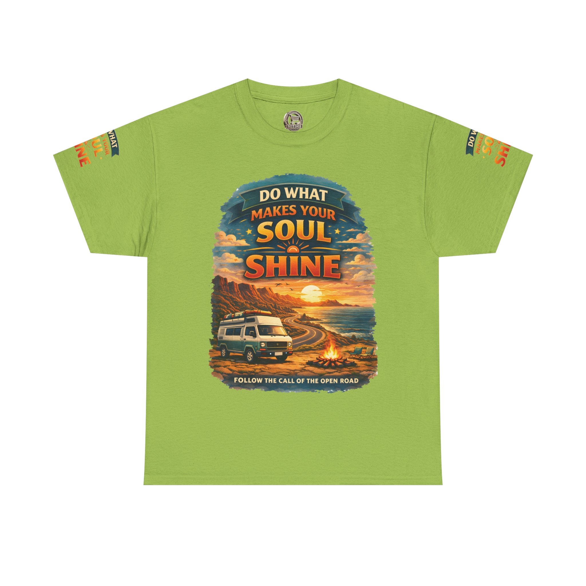 Unisex Heavy Cotton Tee — "Do What Makes Your Soul Shine" Design Scenic-Line