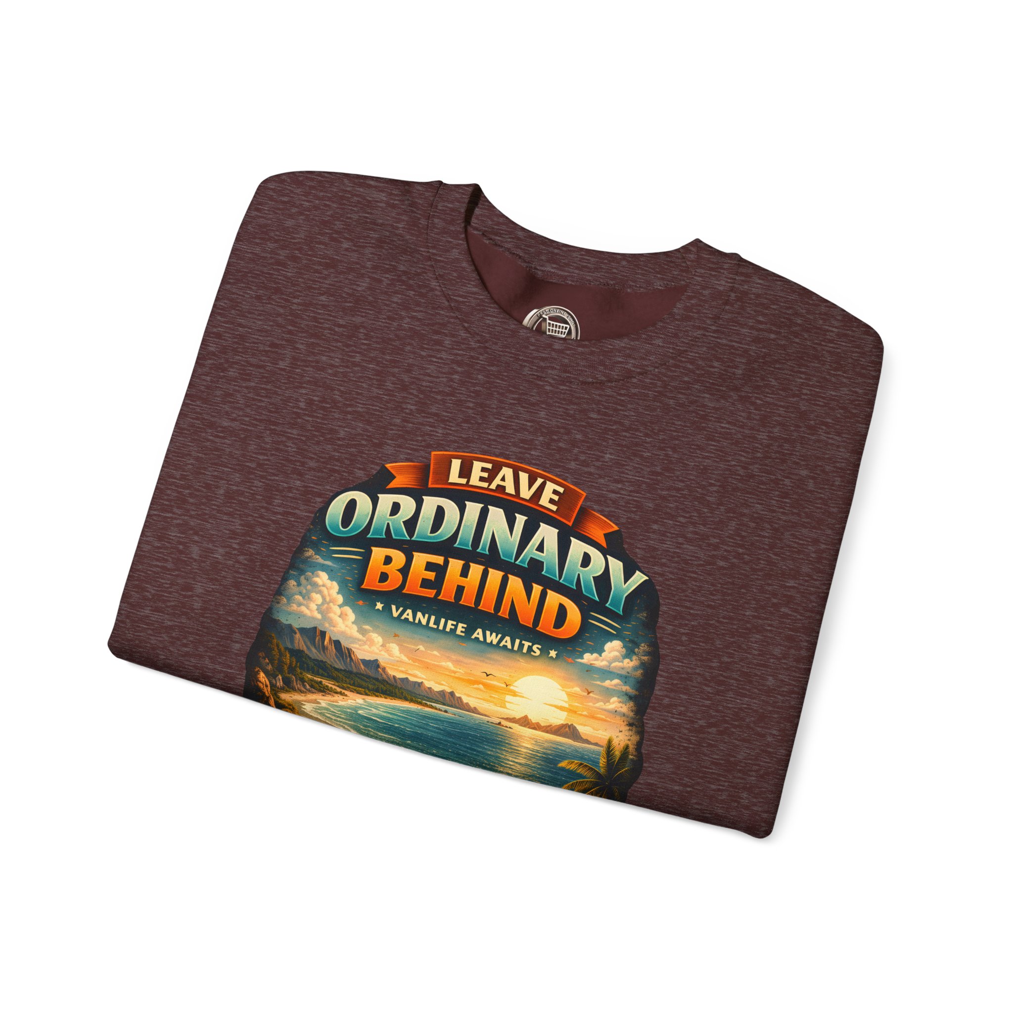 Unisex Heavy Blend™ Crewneck Sweatshirt — "Leave Ordinary Behind" Design Scenic-Line