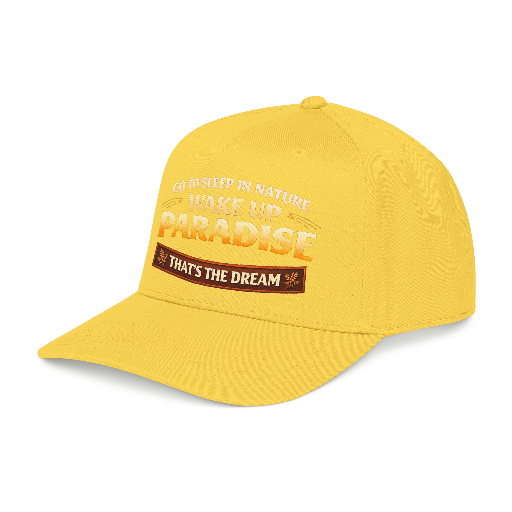 Baseball Cap - "Go sleep Nature-Wake Up Paradise" Design Scenic-Line
