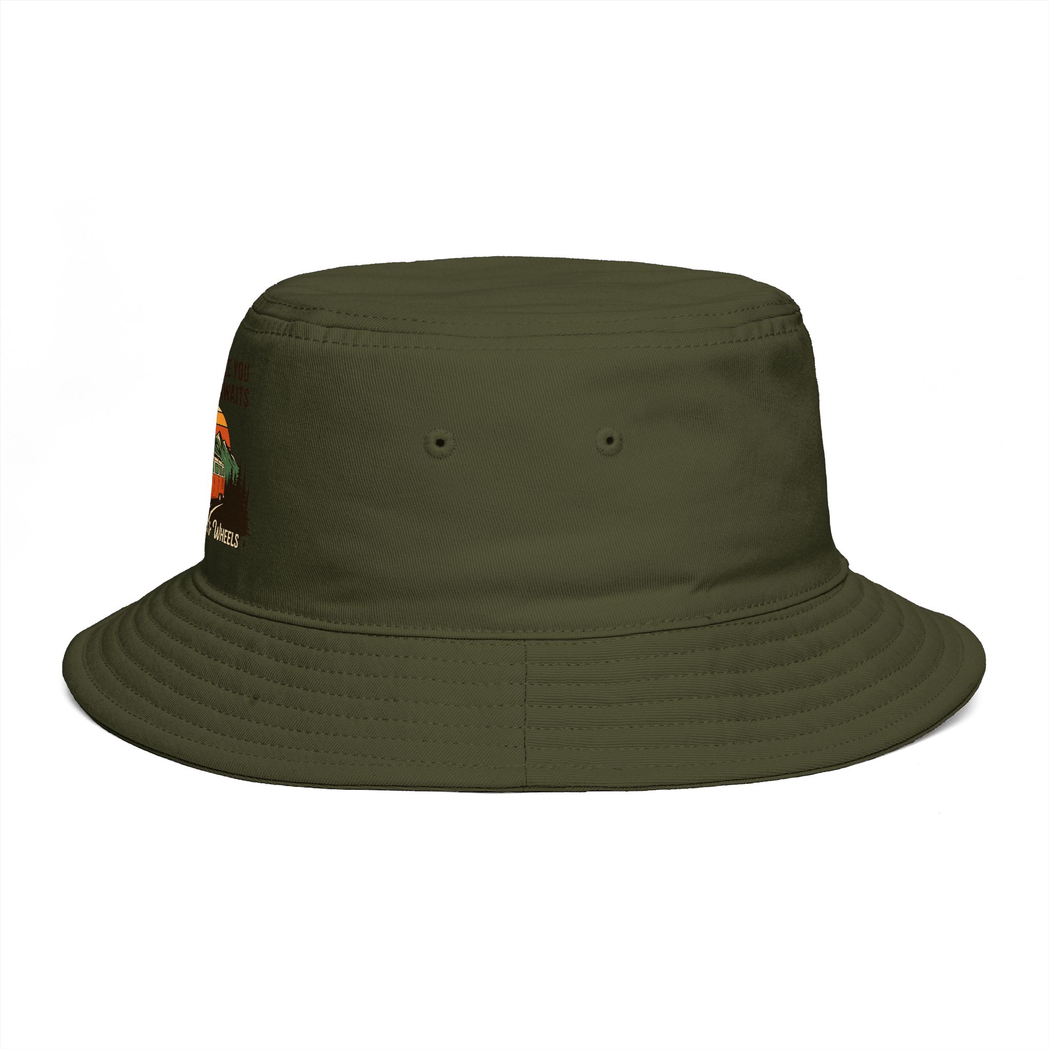 Bucket Hat — Wanderlust Camper Design (“Home is Where You Adventure Awaits”)