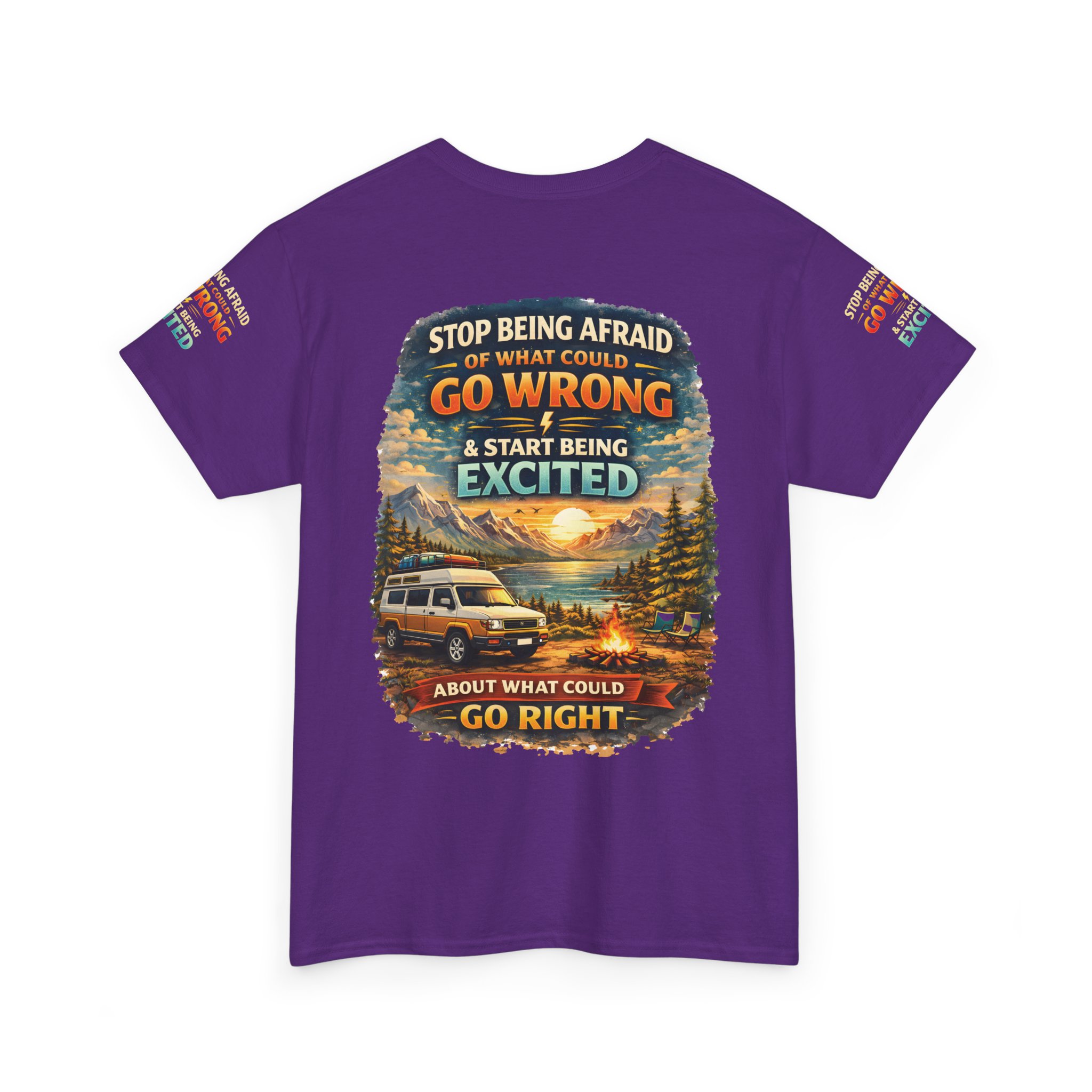 5928052593935700245_2048.jpeg Unisex Heavy Cotton Tee — "Stop Being Afraid Of What Could Go Wrong" Design Scenic-Line