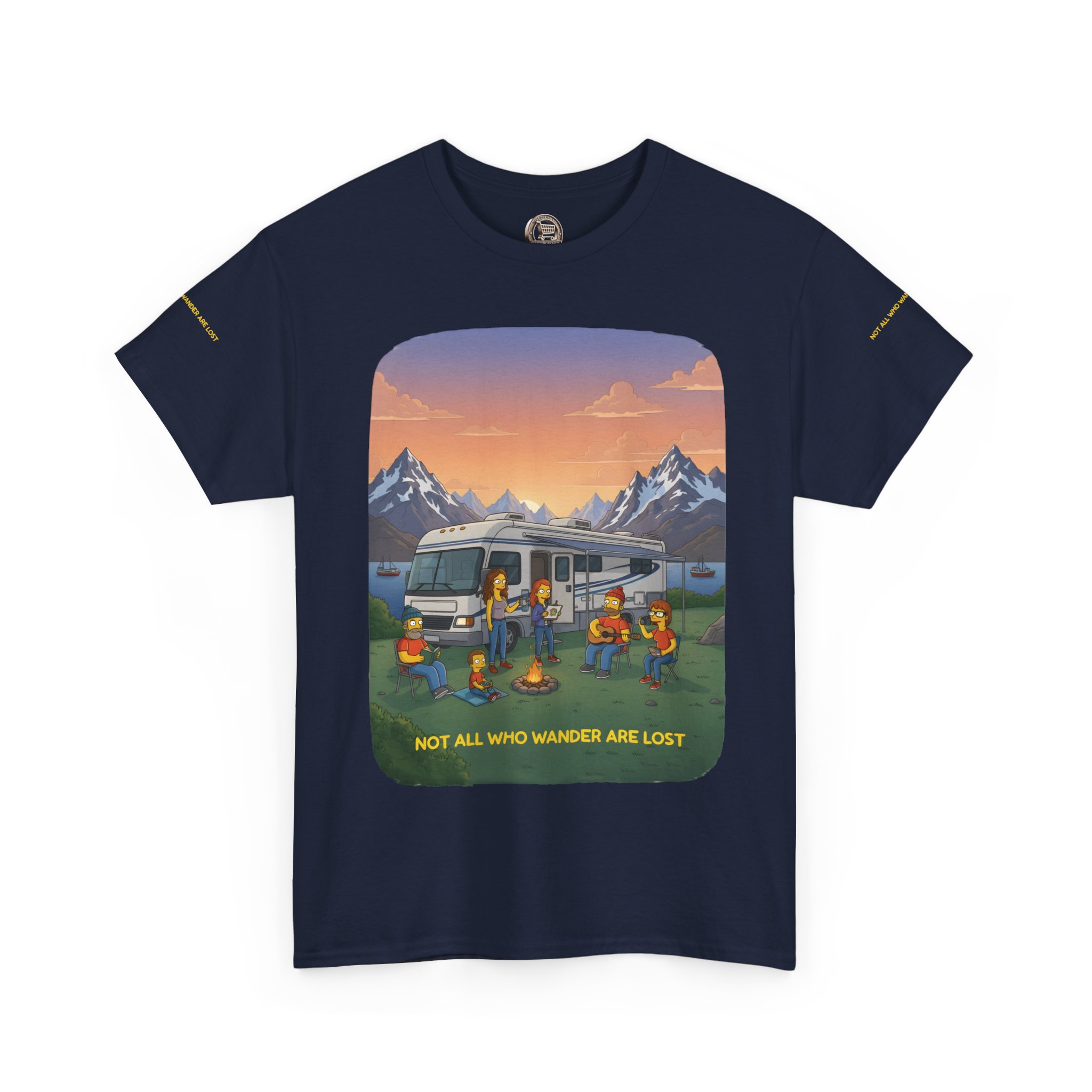 Unisex Heavy Cotton Tee — "Not All Who Wander Are Lost" Design Sitcom-Line