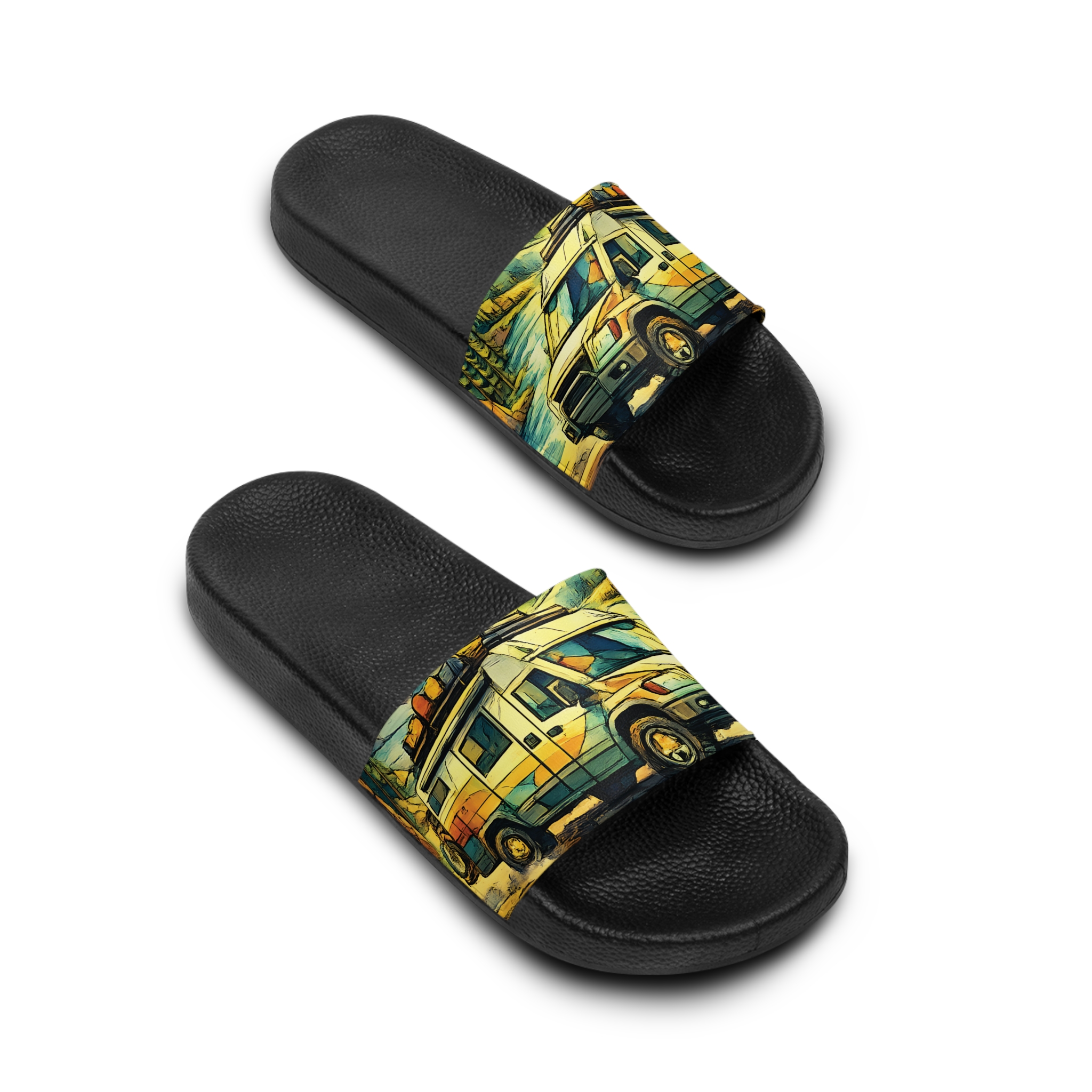 Women's Slide Sandals - Ford Camper Slides (Cubic-Line)