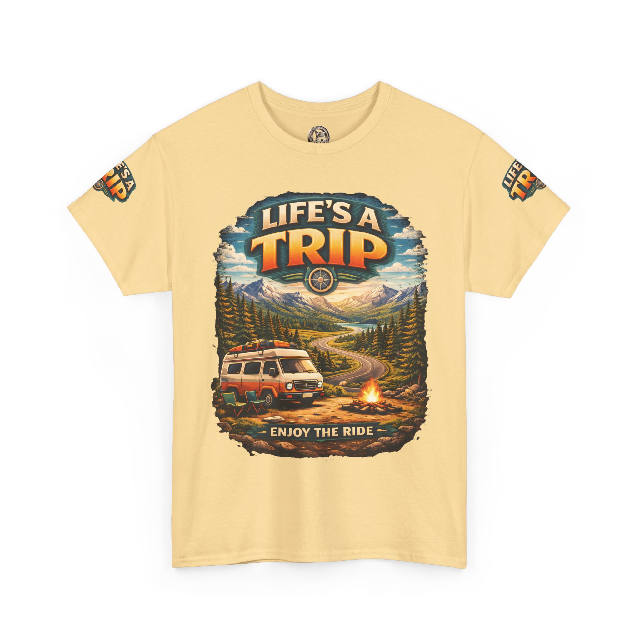 5935182051024627077_2048.jpeg Unisex Heavy Cotton Tee — "Live´s A Trip-Enjoy The Ride" Design Scenic-Line