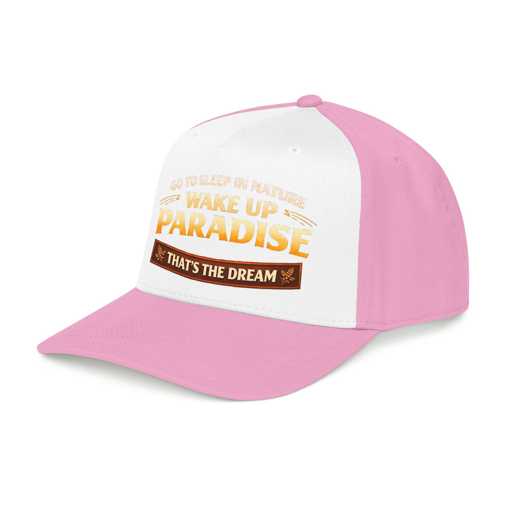 Baseball Cap - "Go sleep Nature-Wake Up Paradise" Design Scenic-Line