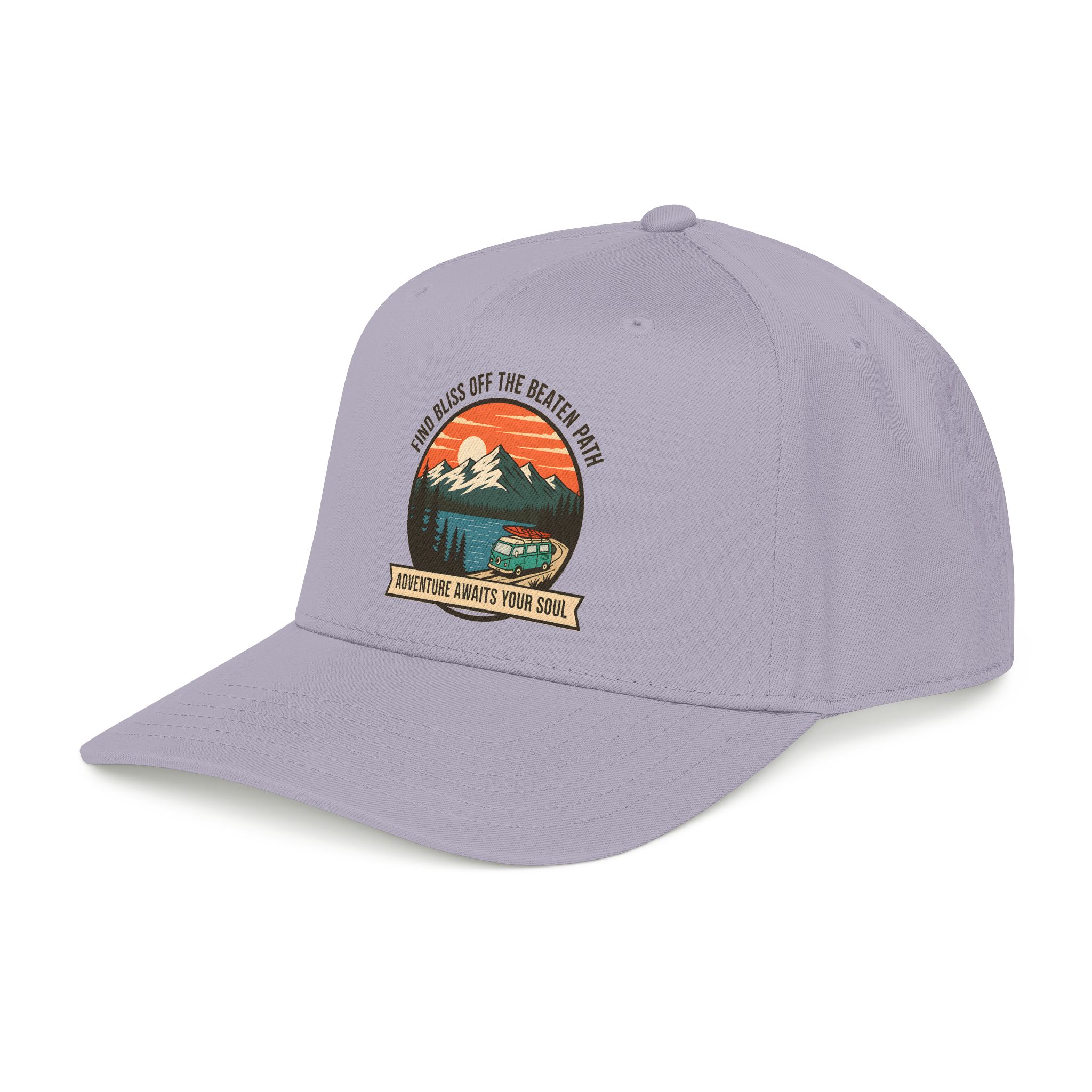 5944442371405377489_2048.jpeg Baseball Cap — "Find Bliss of the beaten patch-Adventure Awaits Your Soul" Vintage Mountain Camp Camper Design