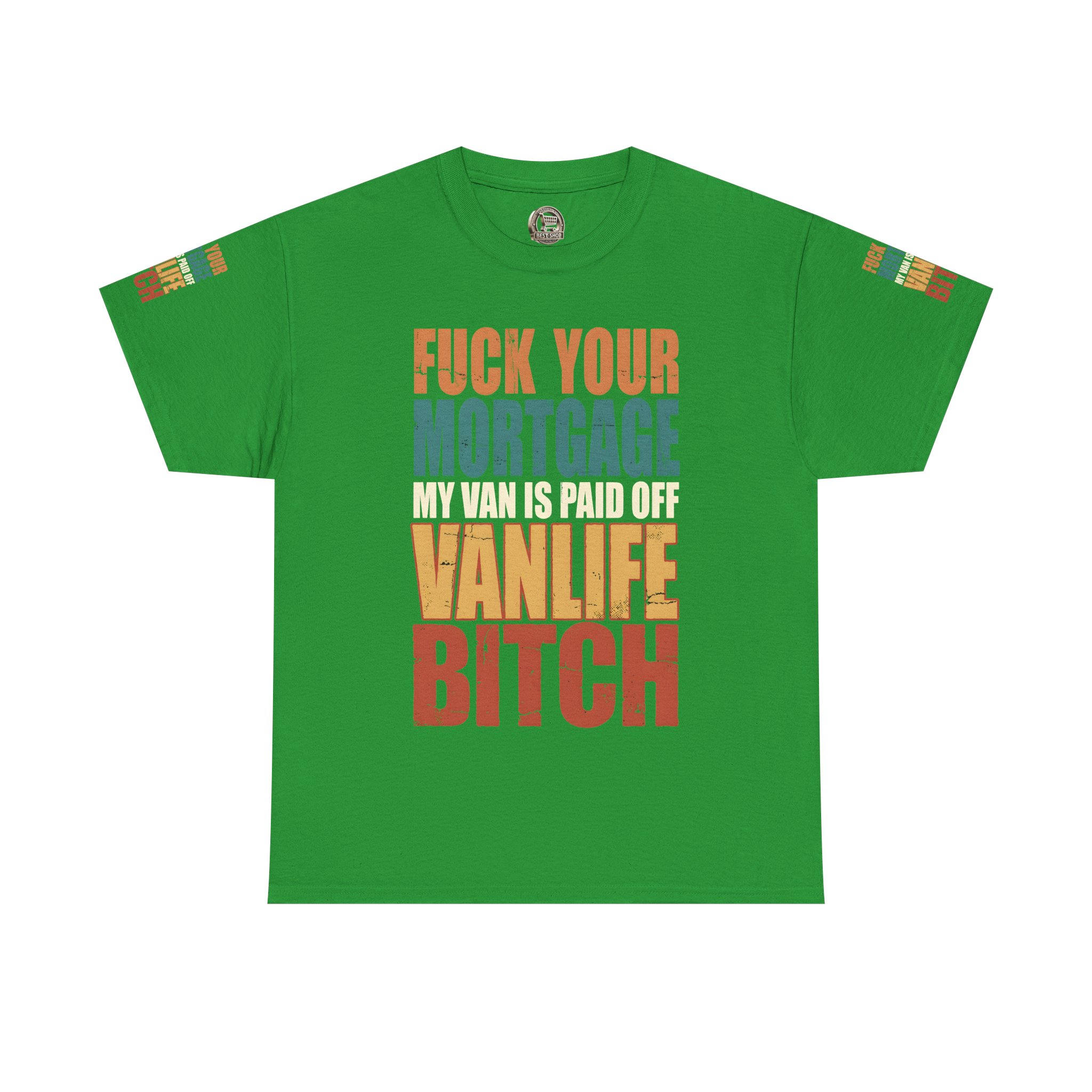 Unisex Heavy Cotton Tee — "Fuck Your Mortgage" Design F**K-Line
