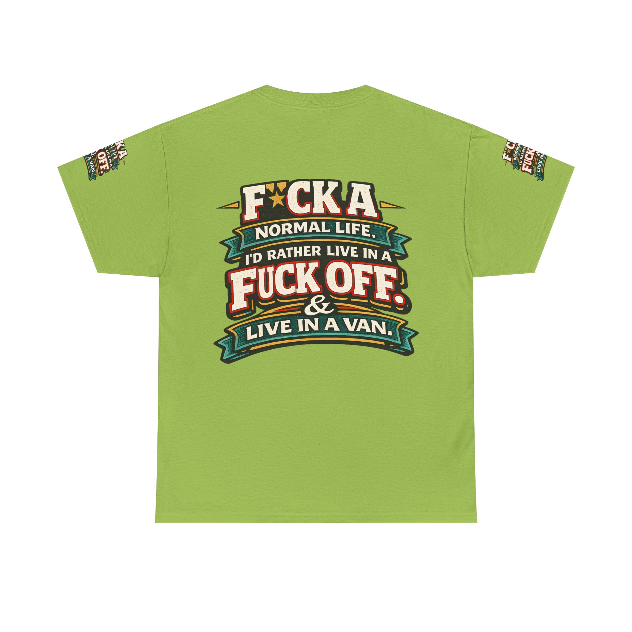 Unisex Heavy Cotton Tee — "Fuck A Normal Life" Design F**K-Line