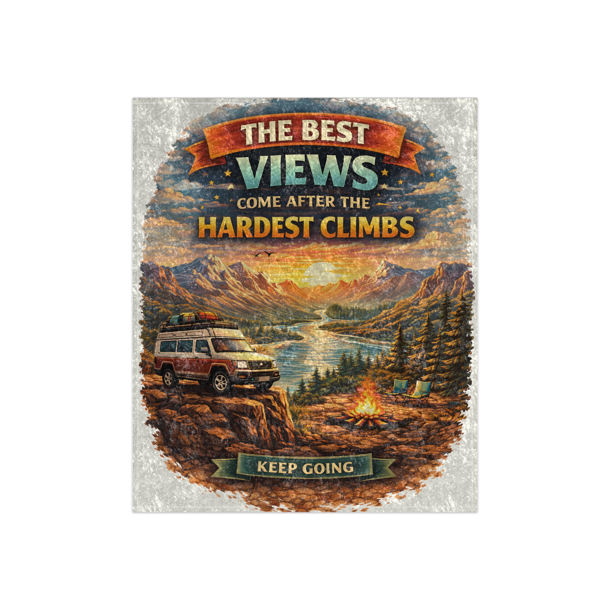 5959087224259696718_2048.jpeg Crushed Velvet Blanket —"The Best Views" Design Scenic-Line (Campervan)