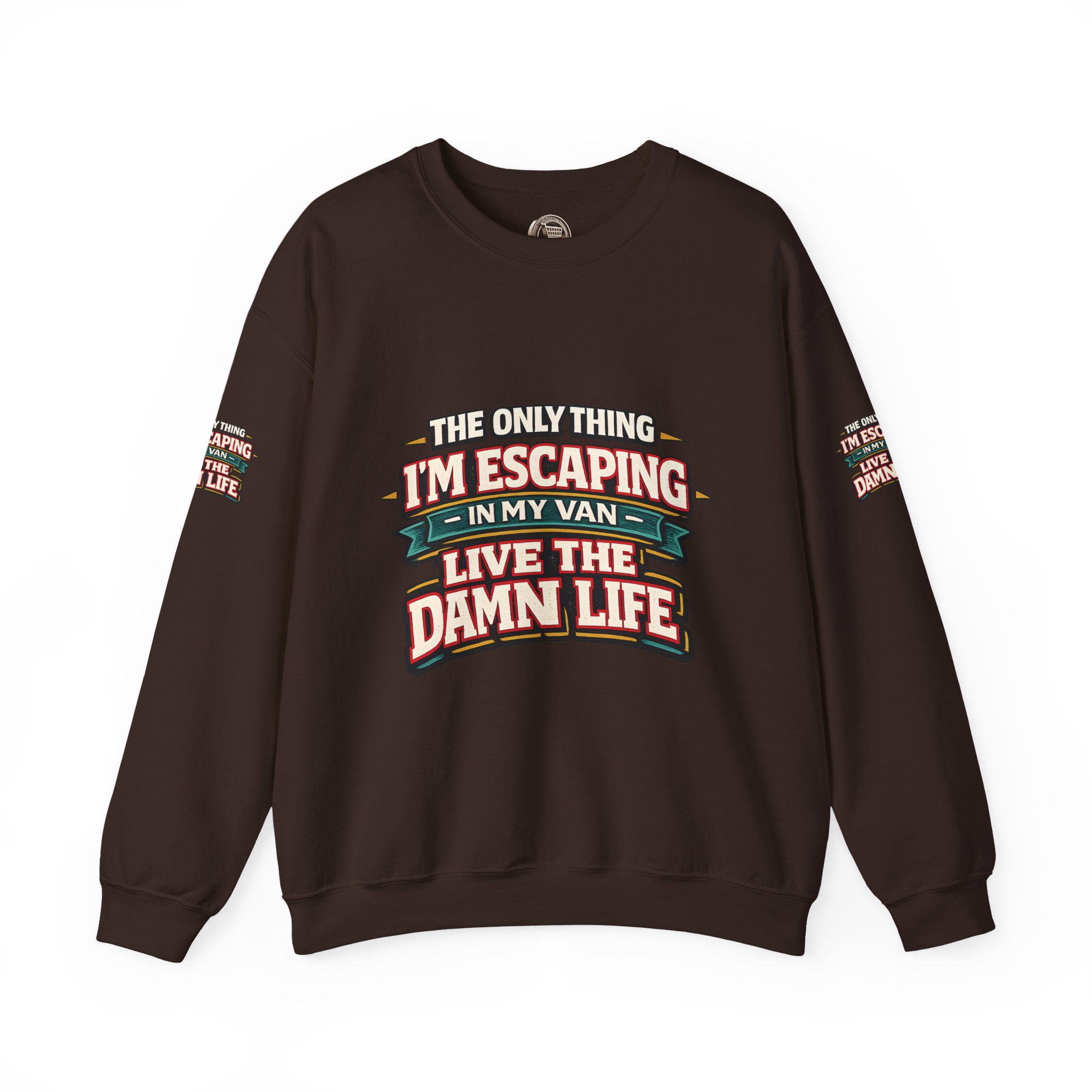 Unisex Heavy Blend™ Crewneck Sweatshirt — "The Only Thing I´m Escaping" Design F**K-Line