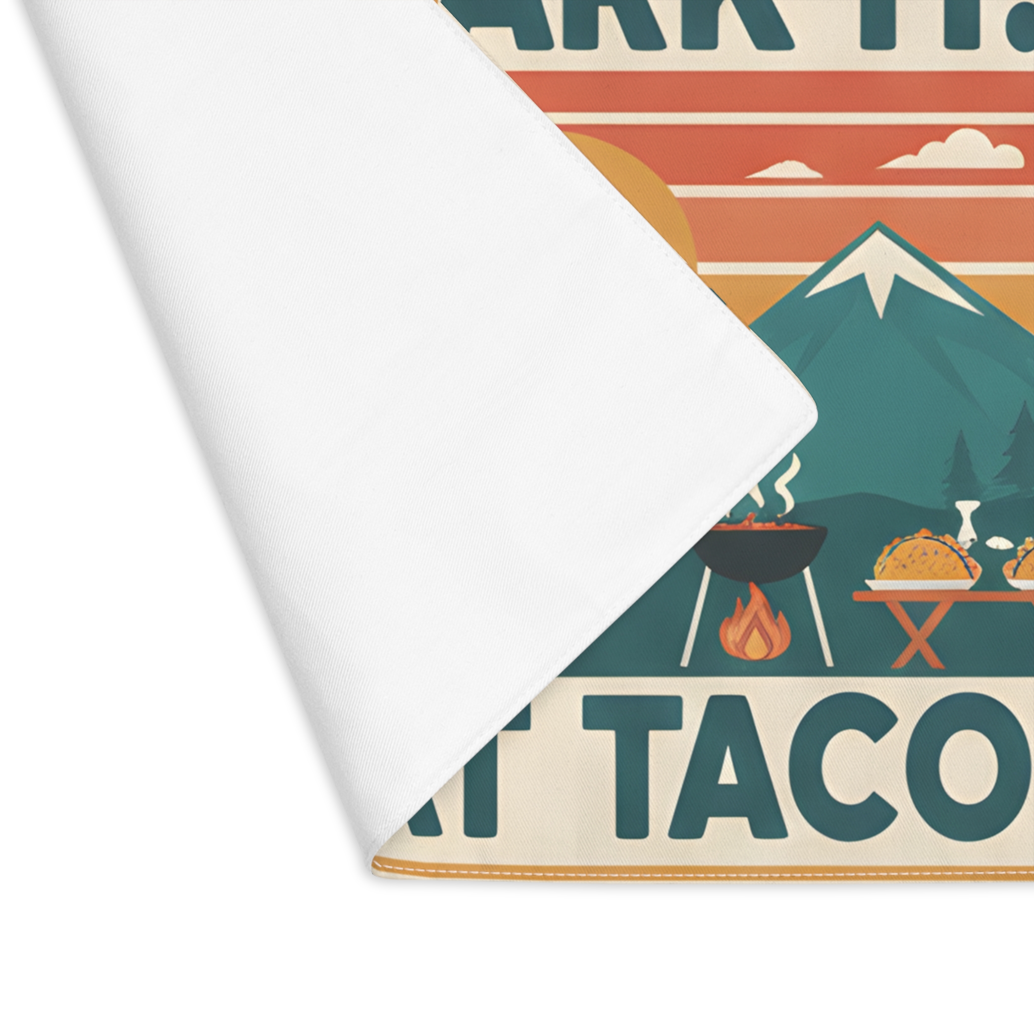 Vanlife Placemat — "Home Is Where You Park It... And Eat Tacos" Camper Taco Camp Placemat