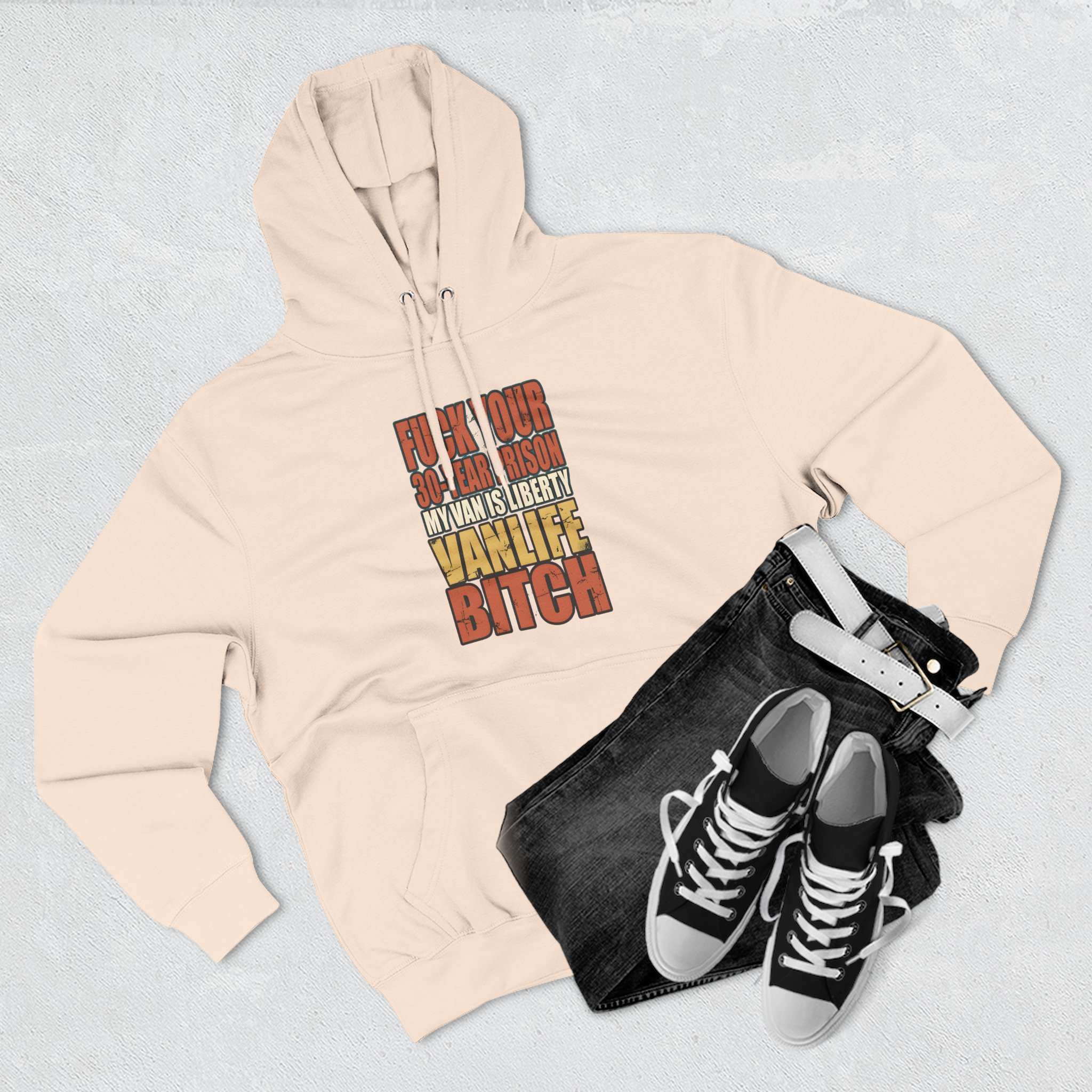 Three-Panel Fleece Hoodie - "Fuck Your 30 Year" Design F**K-Line