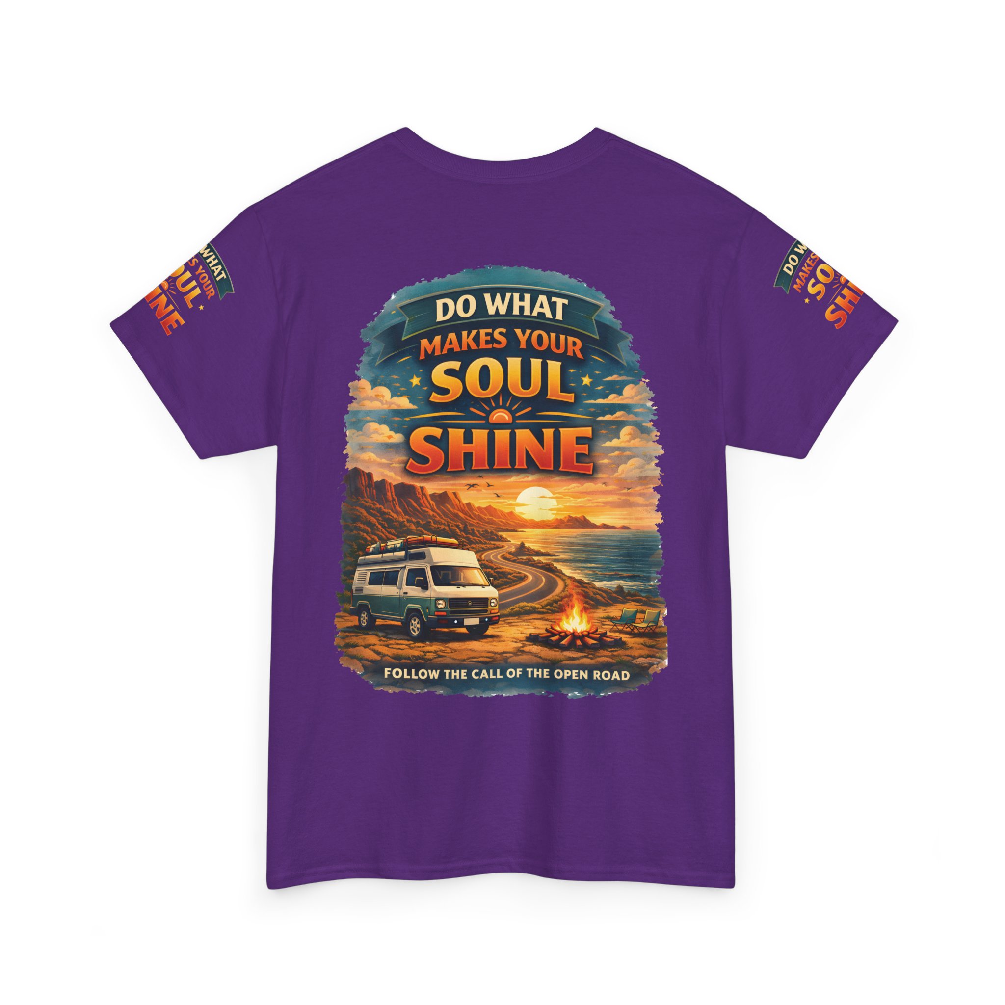Unisex Heavy Cotton Tee — "Do What Makes Your Soul Shine" Design Scenic-Line