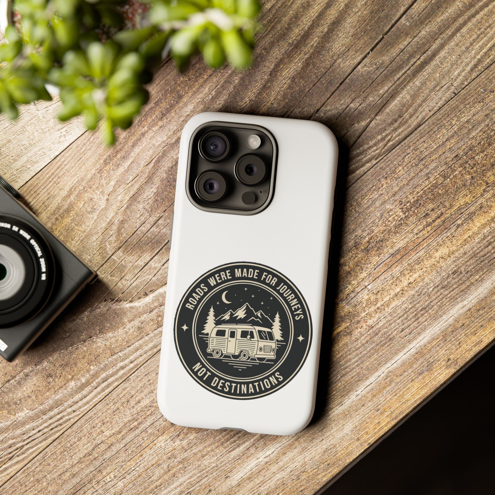 Phone Case — "ROAD WHERE MADE FOR JOURNEYS-NOT DESTINATIONS" Camper Van Design