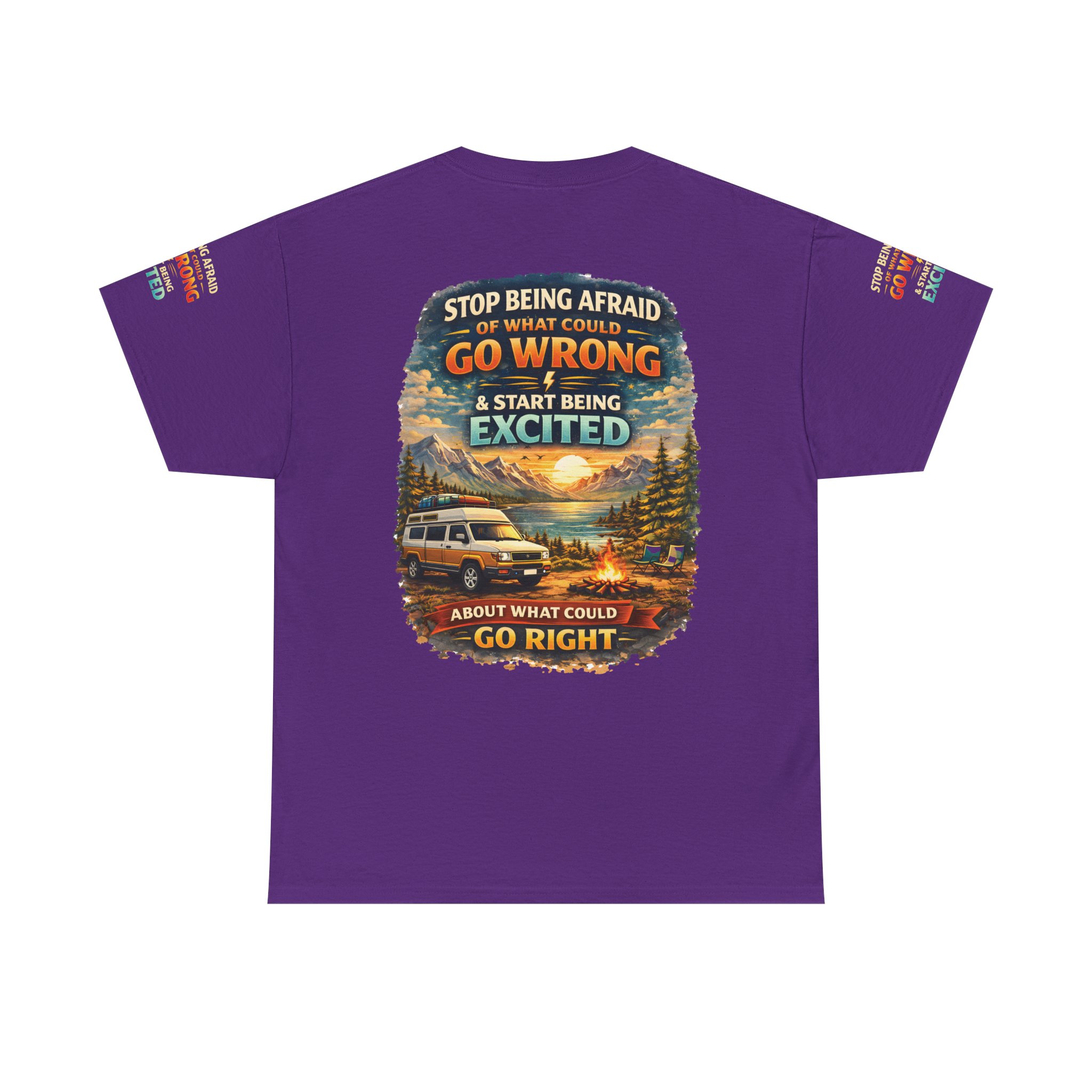 5986867863779703868_2048.jpeg Unisex Heavy Cotton Tee — "Stop Being Afraid Of What Could Go Wrong" Design Scenic-Line