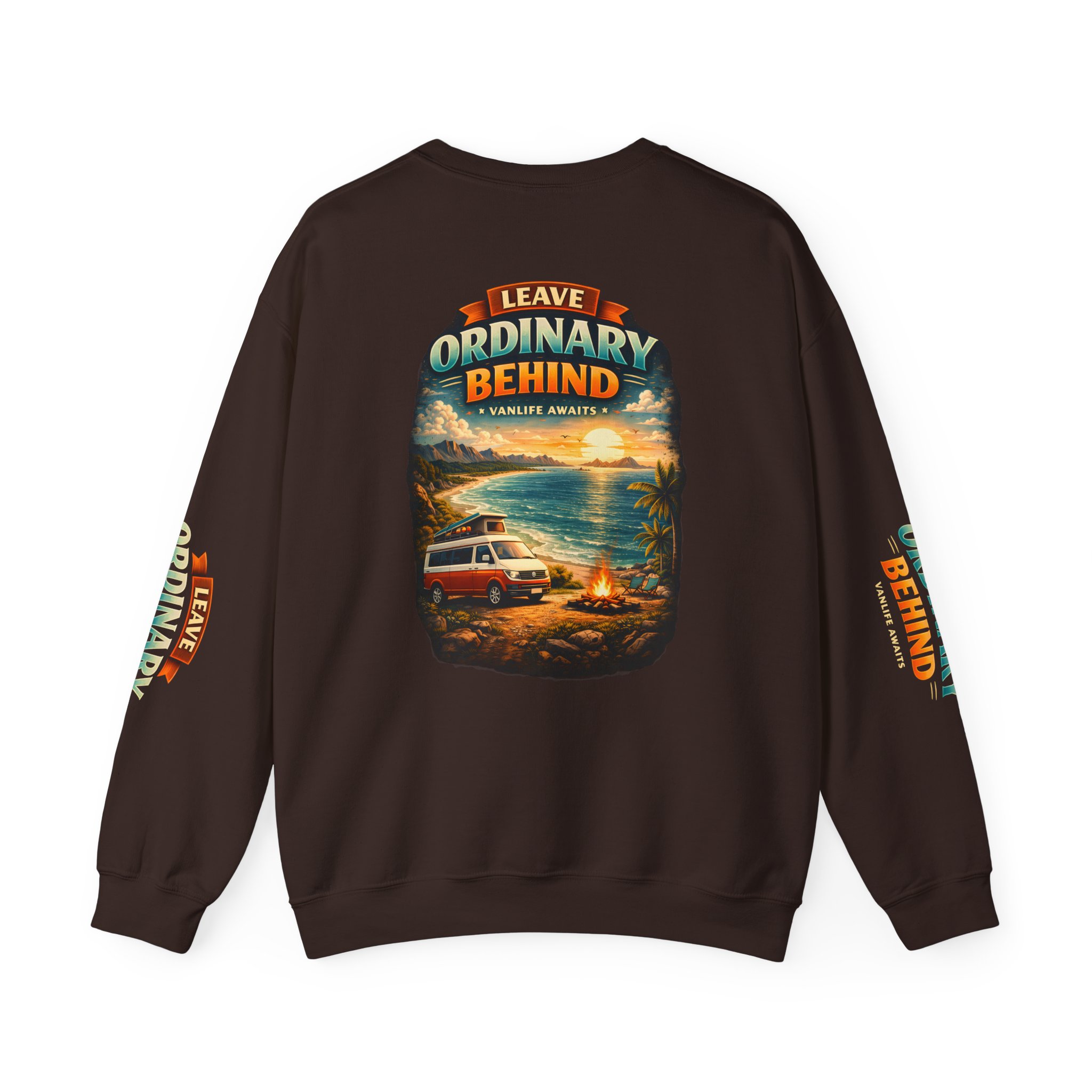 Unisex Heavy Blend™ Crewneck Sweatshirt — "Leave Ordinary Behind" Design Scenic-Line