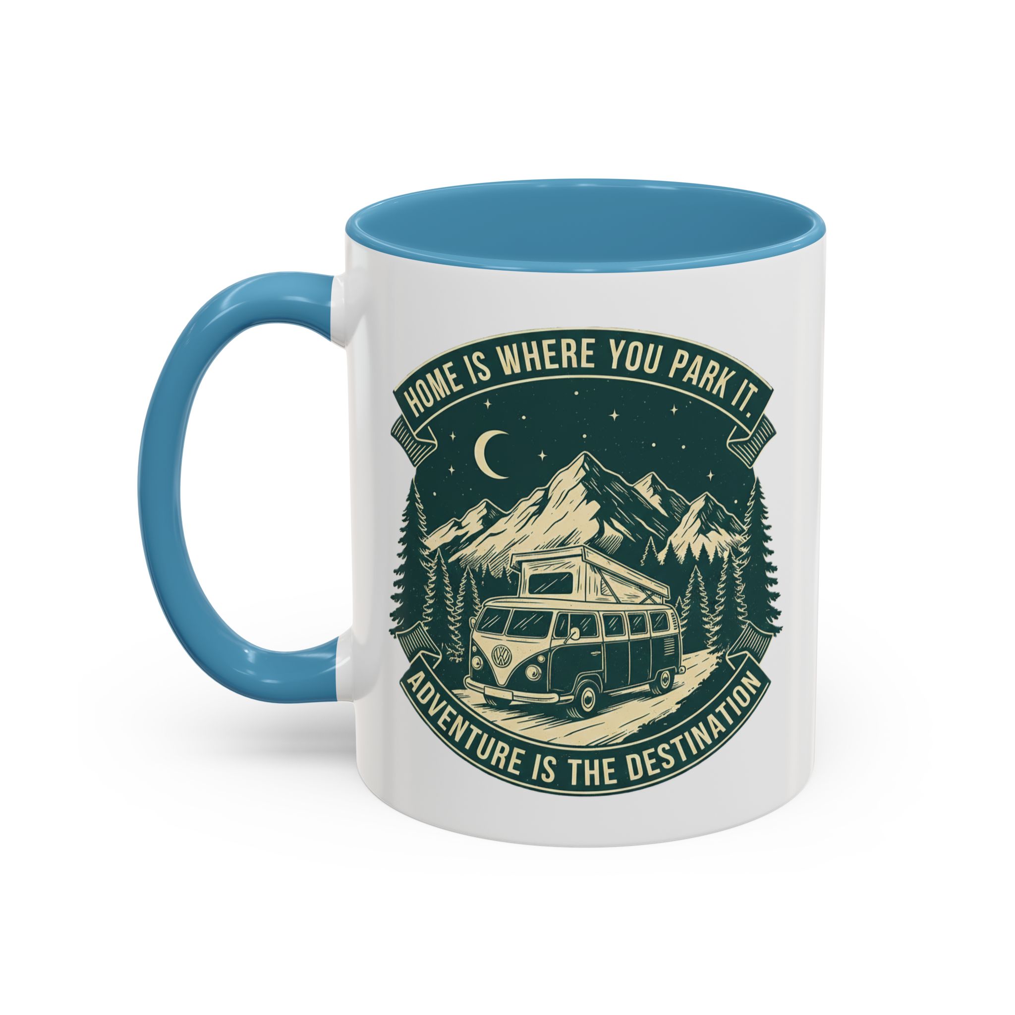 Coffee Mug — "Home Is Where You Park It-Adventure is the destination"  (11/15oz) (Both sides printed)