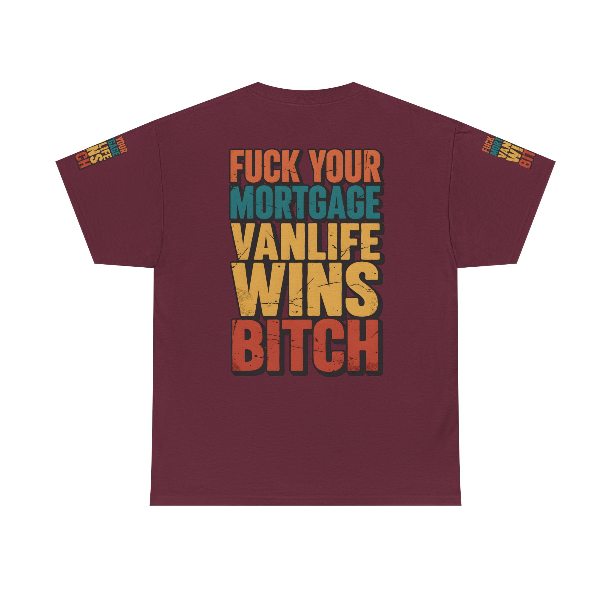 Unisex Heavy Cotton Tee — "Fuck Your Mortgage" Design F**K-Line