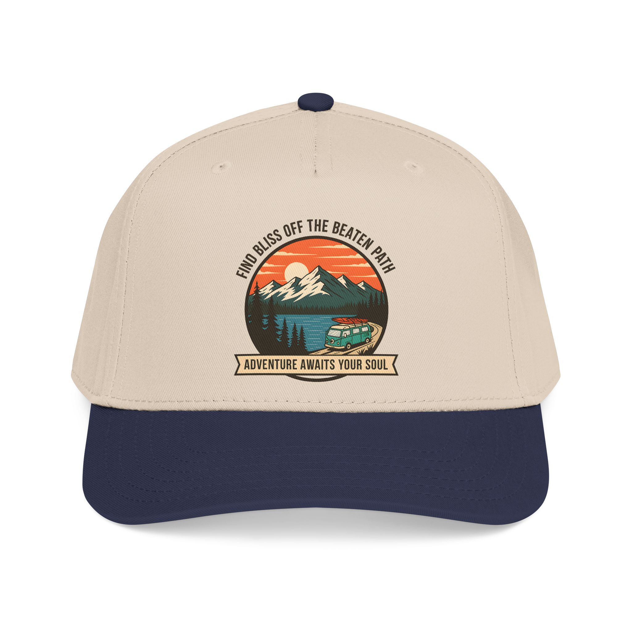 600801855340858363_2048.jpeg Baseball Cap — "Find Bliss of the beaten patch-Adventure Awaits Your Soul" Vintage Mountain Camp Camper Design