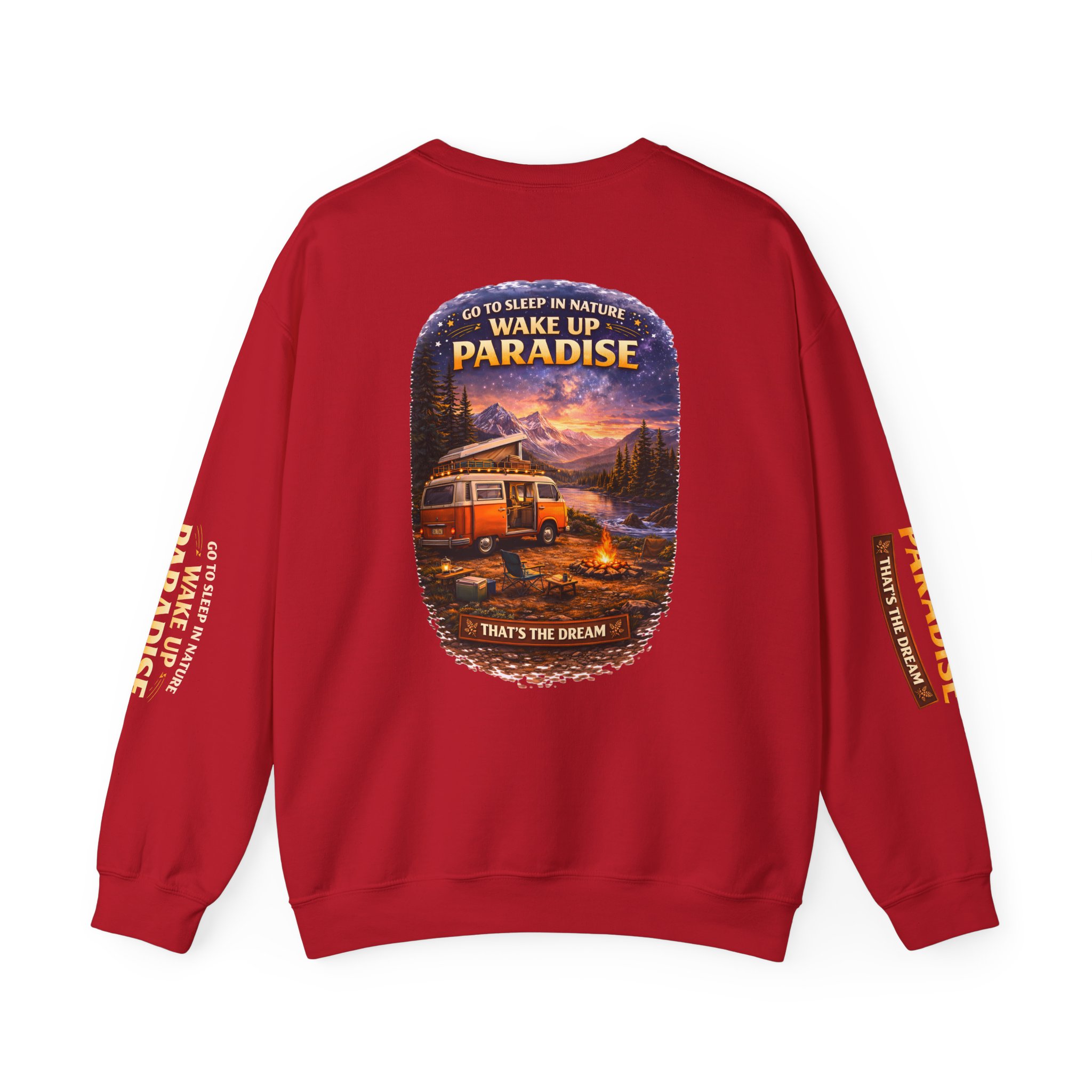 Unisex Heavy Blend™ Crewneck Sweatshirt — "Go To Sleep Nature " Design Scenic-Line