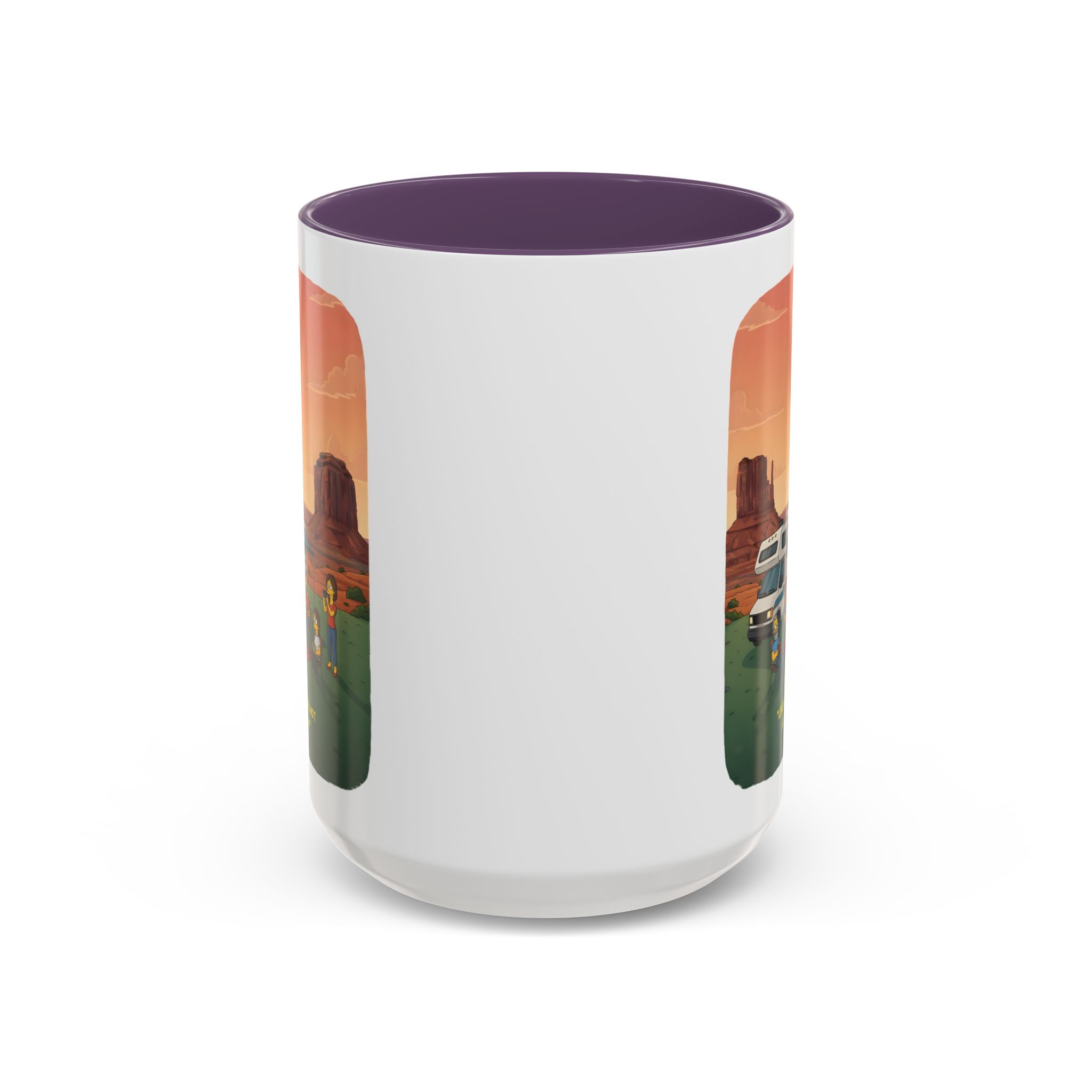 Accent Coffee Mug (11, 15oz) — "Life Is A Journey-Not A Destination" Design Sitcom-Line