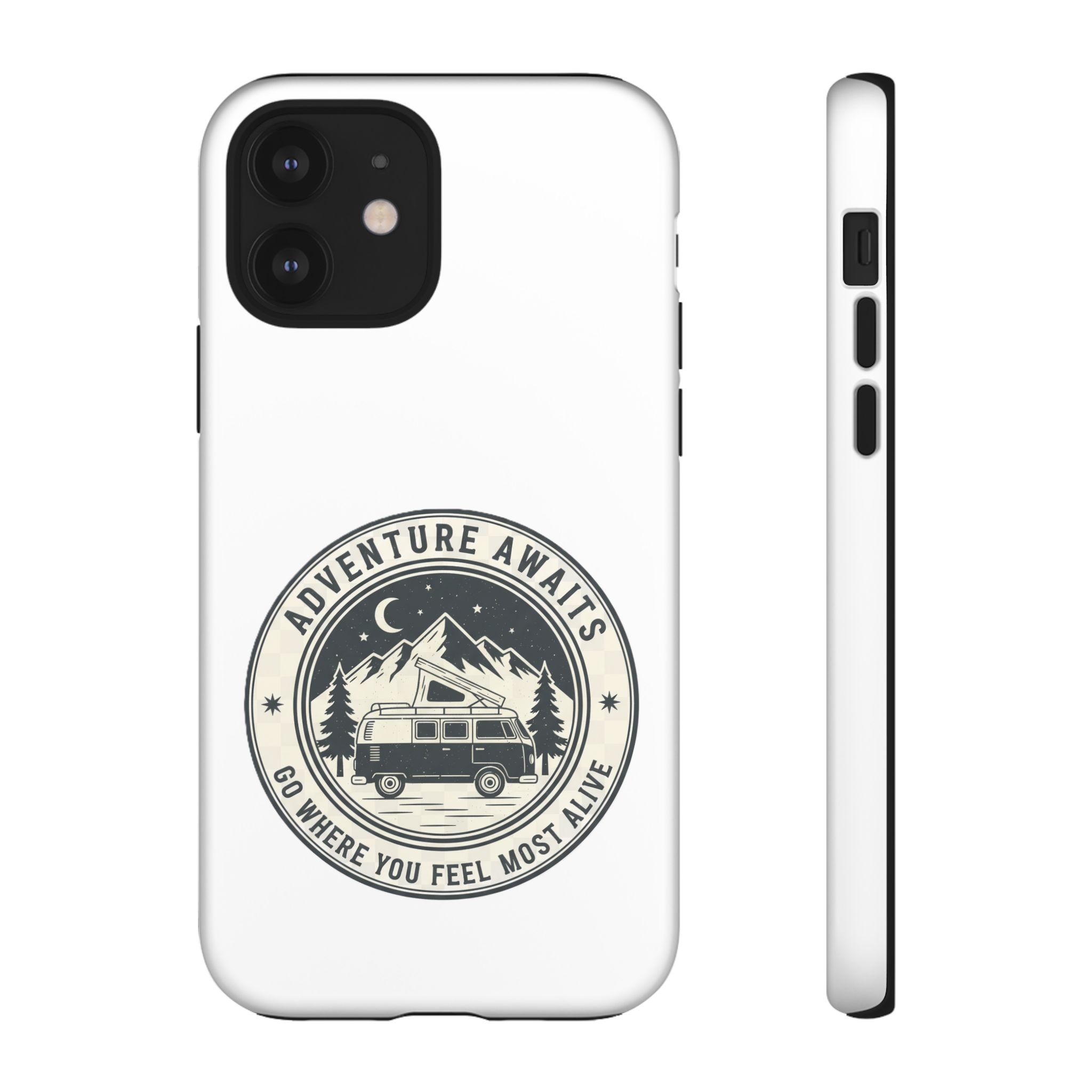 Phone Case — "Adventure Awaits-Go Where You Feel Most Alive" Camper Van Design