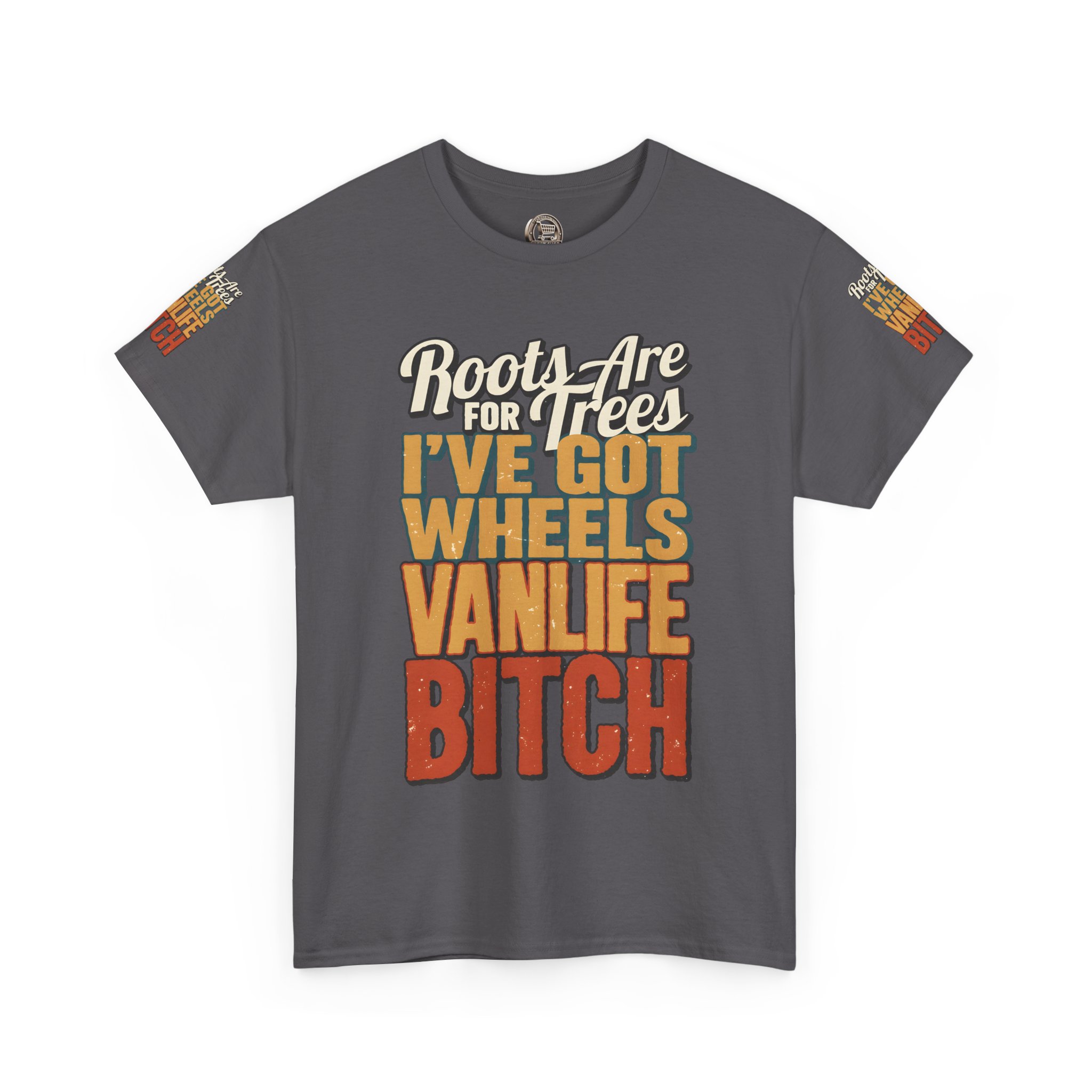 Unisex Heavy Cotton Tee — "Roots Are For Trees" Design F**K-Line
