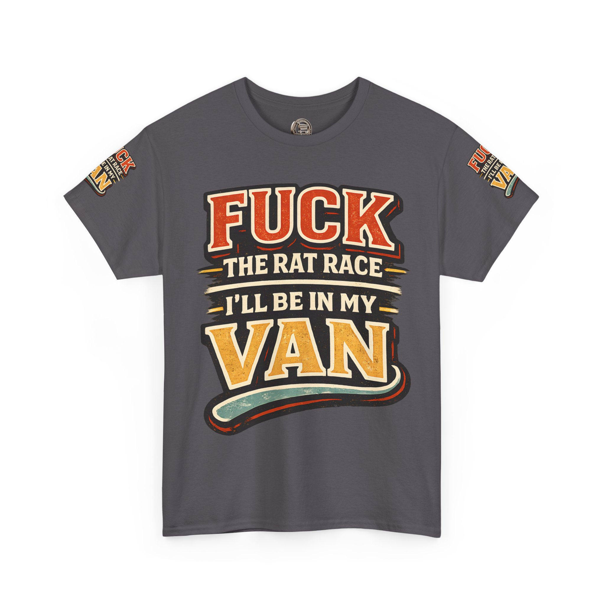 6044438436545798124_2048.jpeg Unisex Heavy Cotton Tee — "Fuck The Rat Race" Design F**K-Line