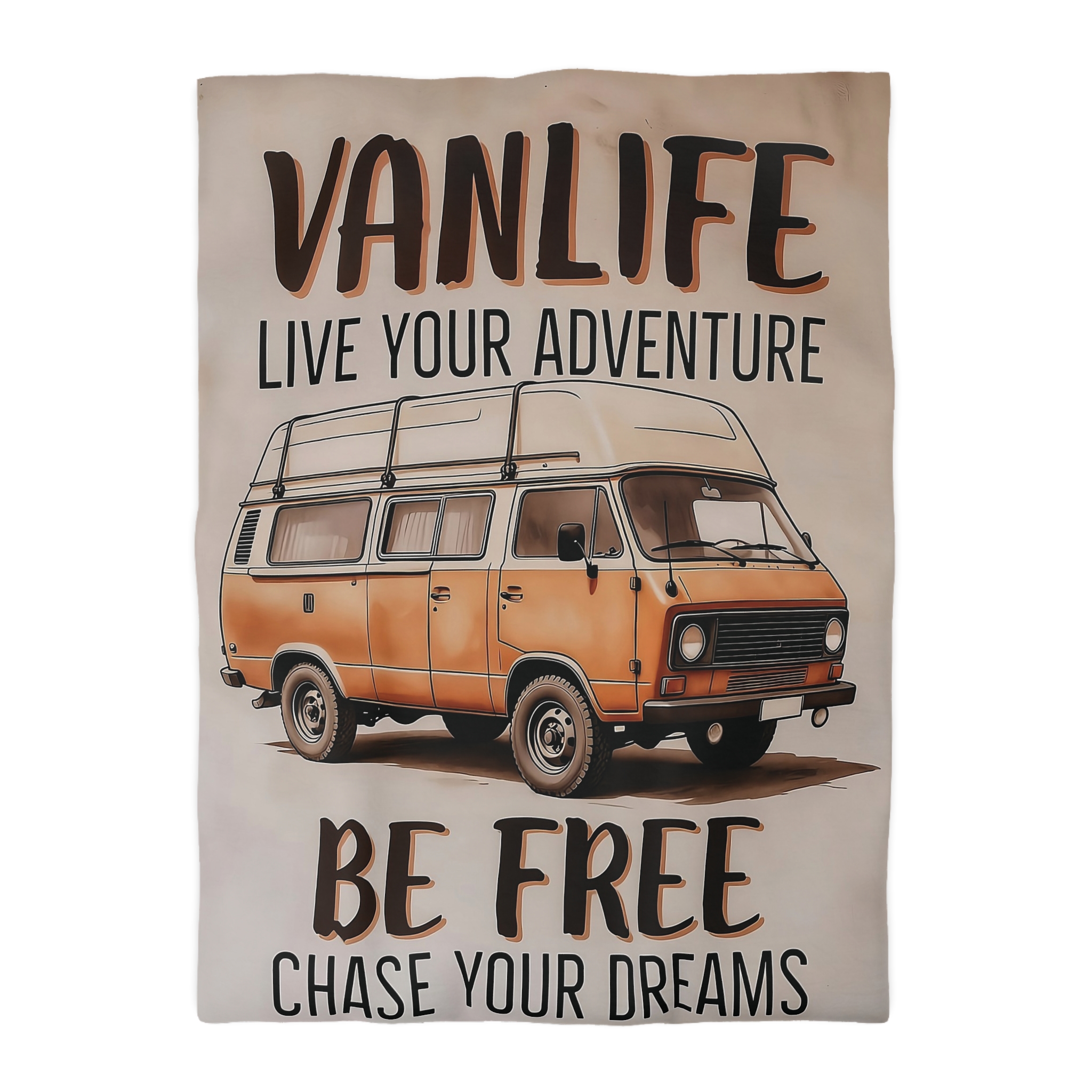 Duvet Cover – “Be Free / Live Your Adventure” Camper Van Bedding