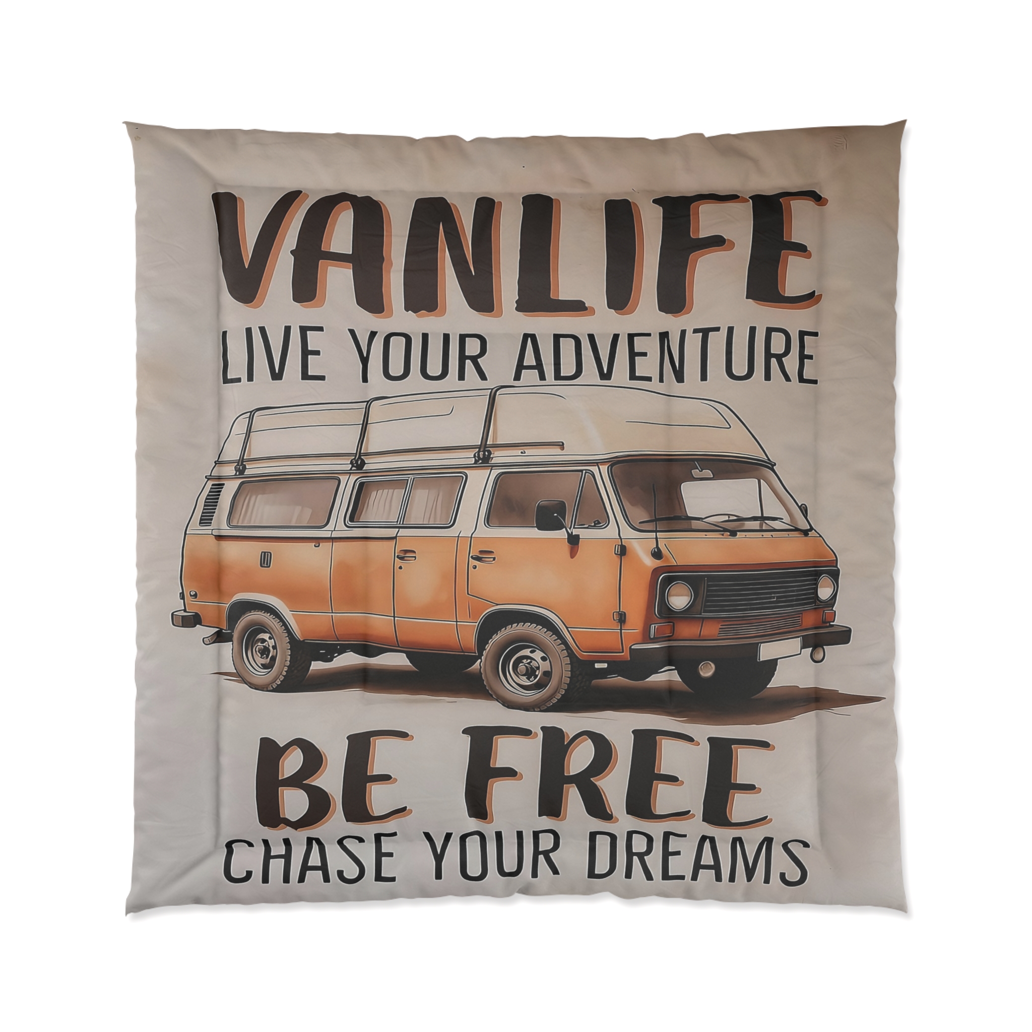 Comforter – 'Be Free, Chase Your Dreams' Vintage Camper Bedding