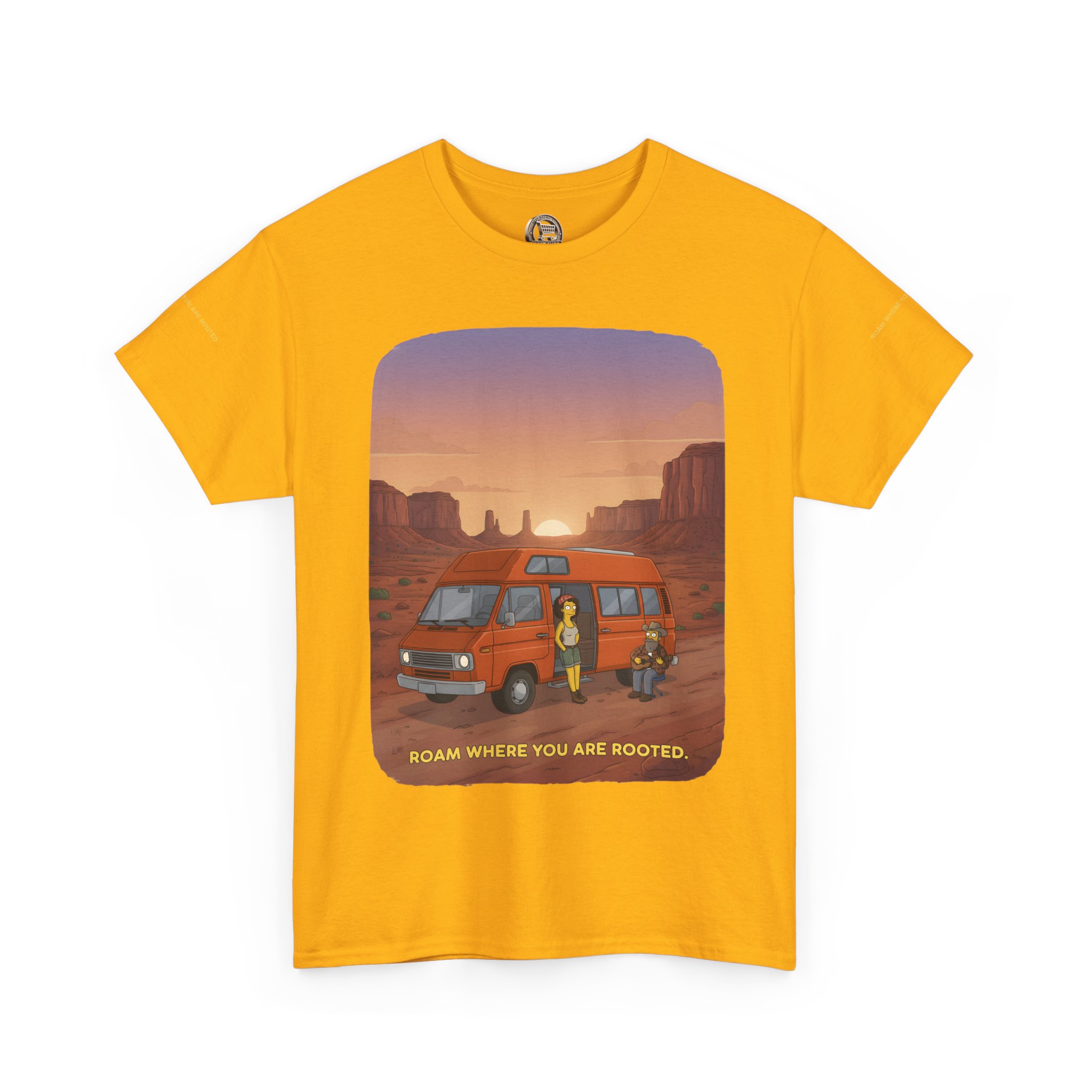 Unisex Heavy Cotton Tee — "Roam Where You Are Rooted" Design Sitcom-Line