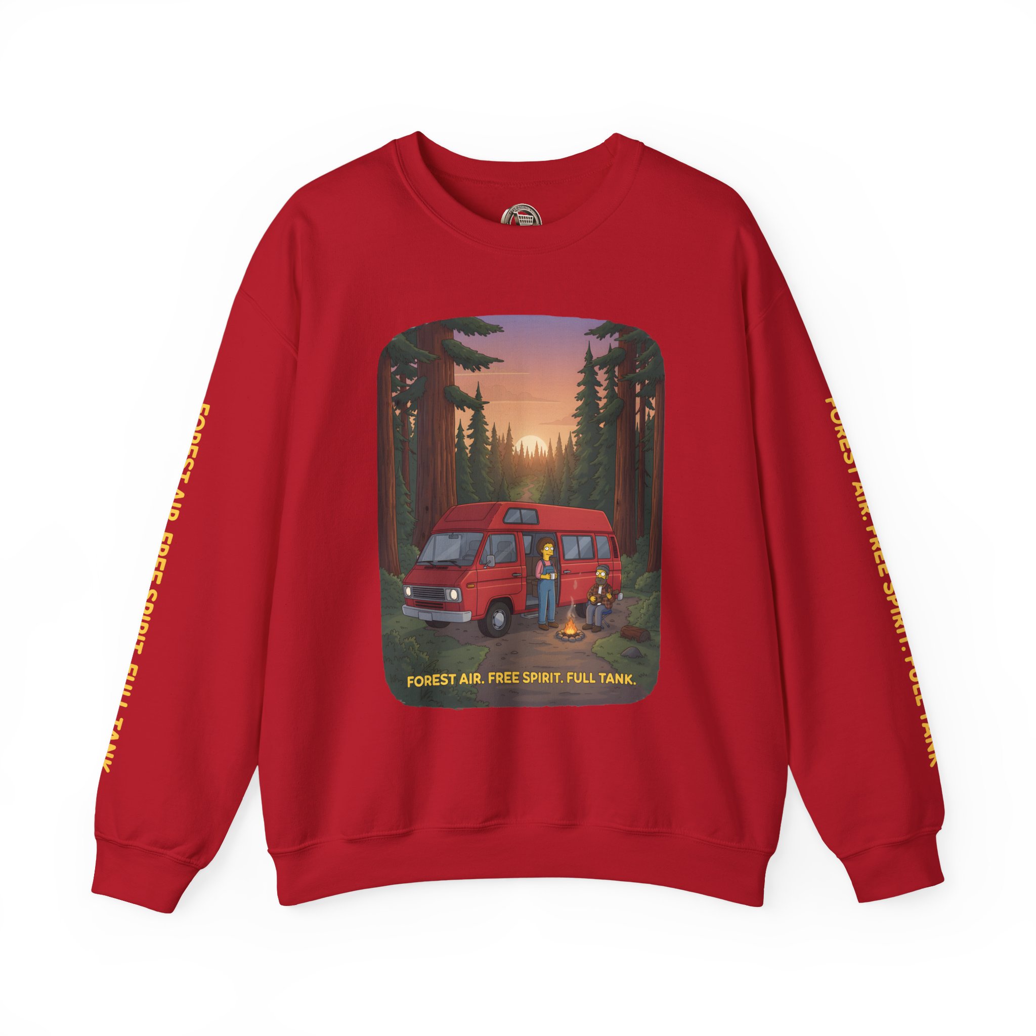 6073119594945883819_2048.jpeg Unisex Heavy Blend™ Crewneck Sweatshirt — "Forest Air Free Spirit Full Tank" Design Sitcom-Line