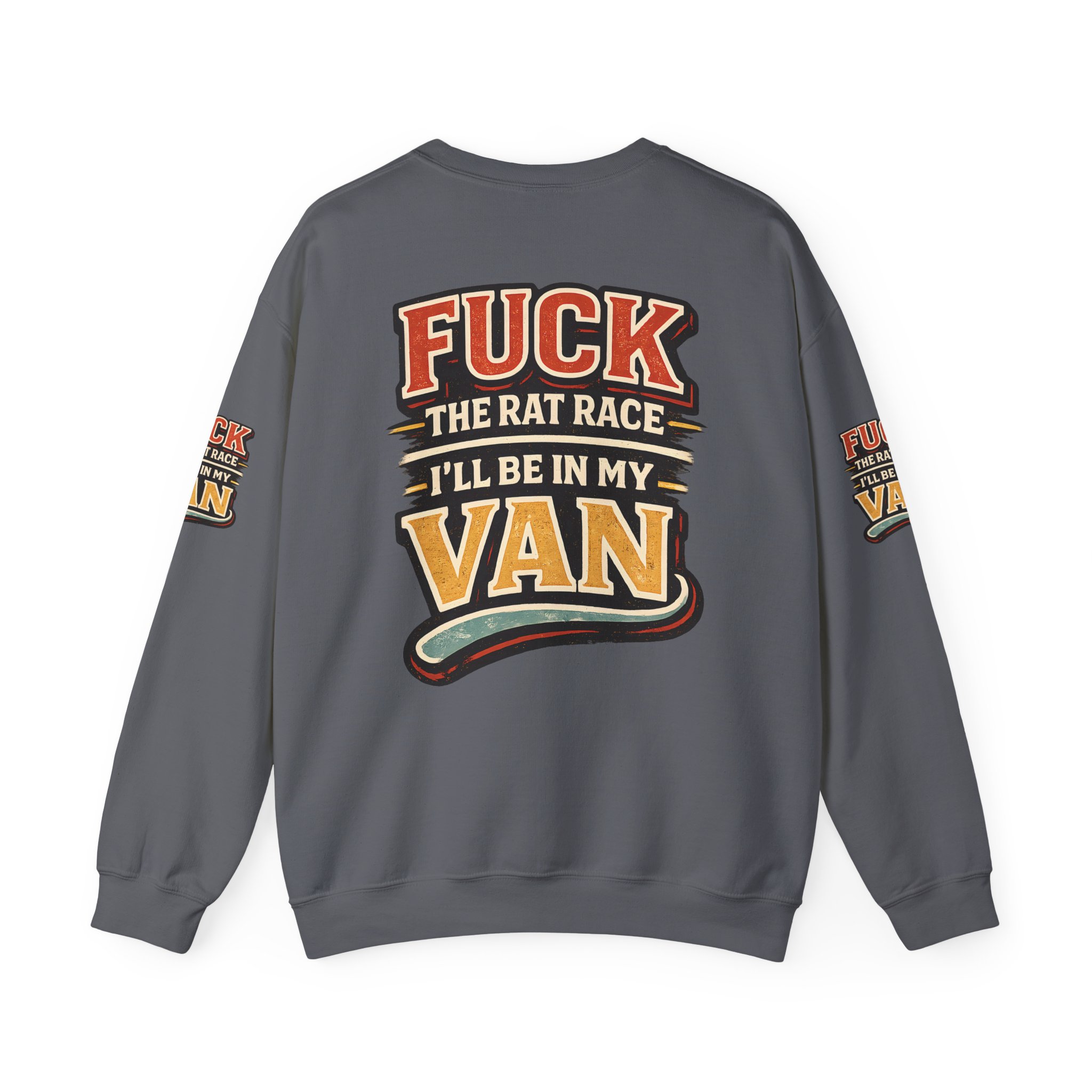 6081177673372403438_2048.jpeg Unisex Heavy Blend™ Crewneck Sweatshirt — "Fuck The Rat Race" Design F**K-Line