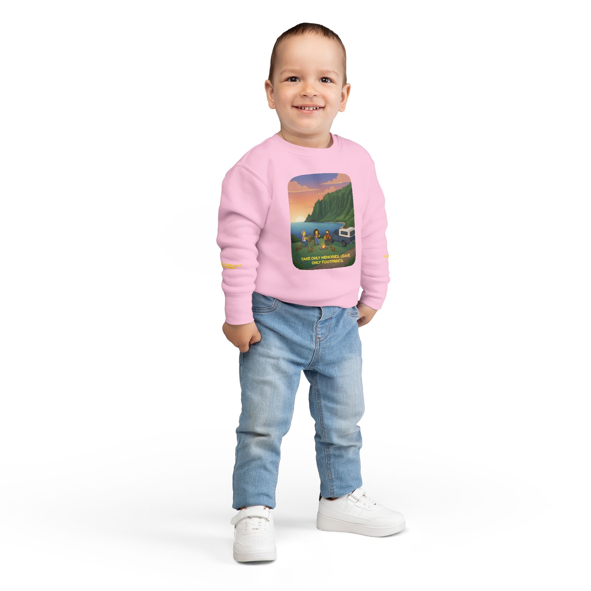Toddler Sweatshirt - "Take Only Memories-Leave Only Footprints" (Design Sitcom-Line)