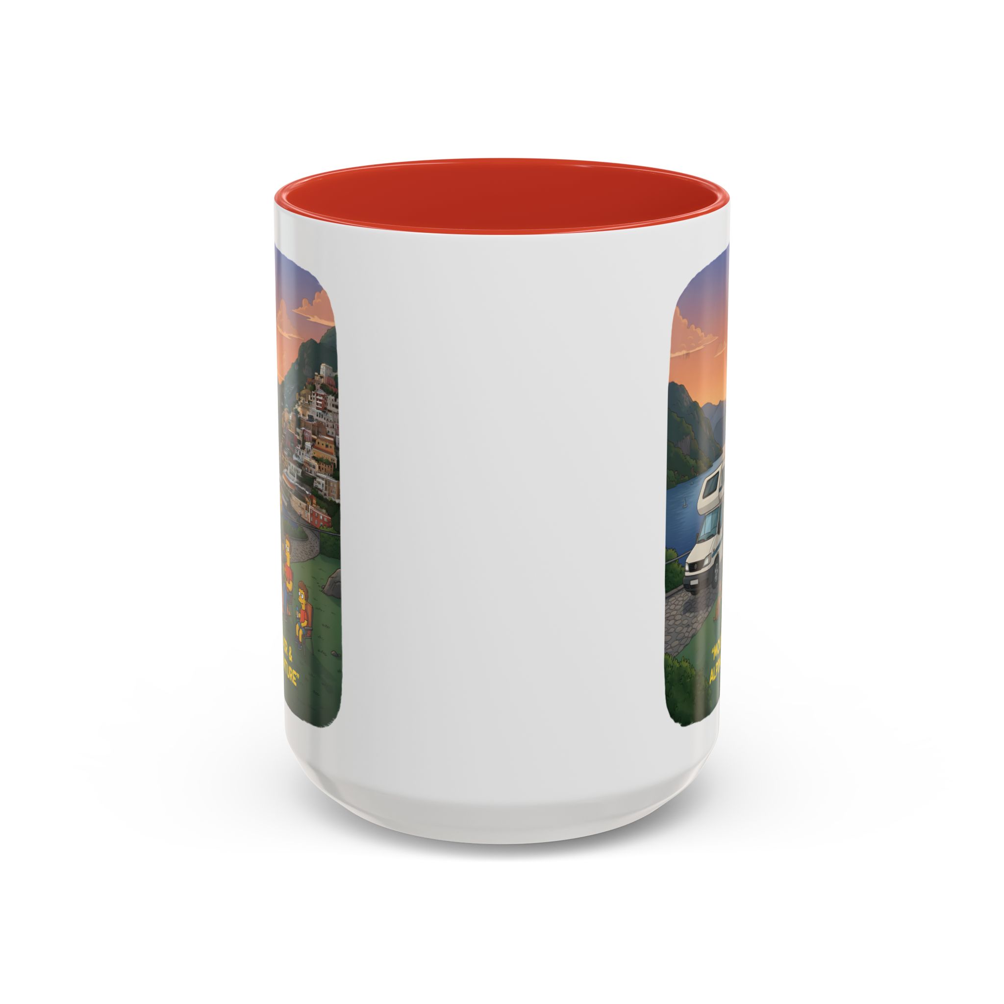 Accent Coffee Mug (11, 15oz) — "Mountain Air-Alpine Adventure" Design Sitcom-Line