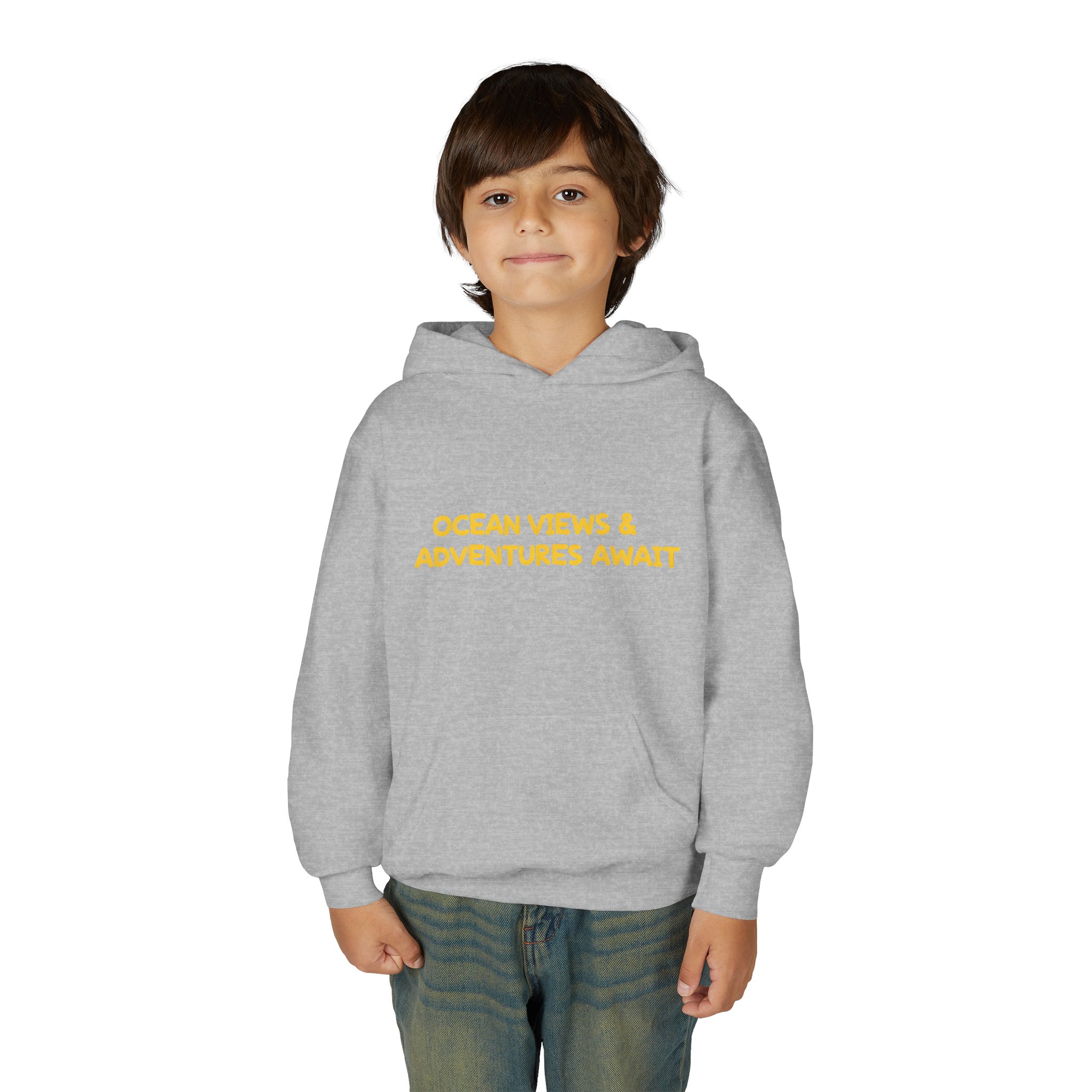 6120138361204532725_2048.jpeg Youth Hoodie(Gildan) – "Ocean Views-Adventures Awaits" (Design Sitcom-Line)