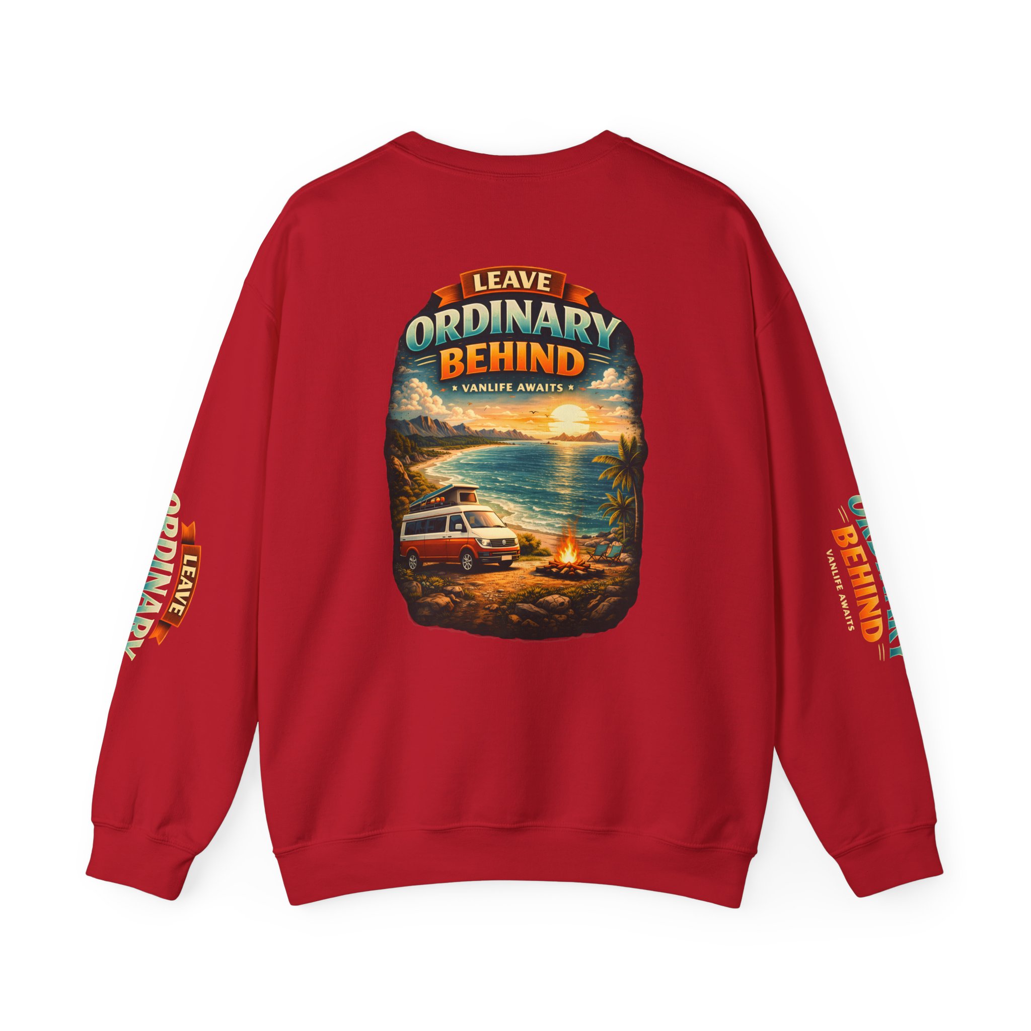 Unisex Heavy Blend™ Crewneck Sweatshirt — "Leave Ordinary Behind" Design Scenic-Line
