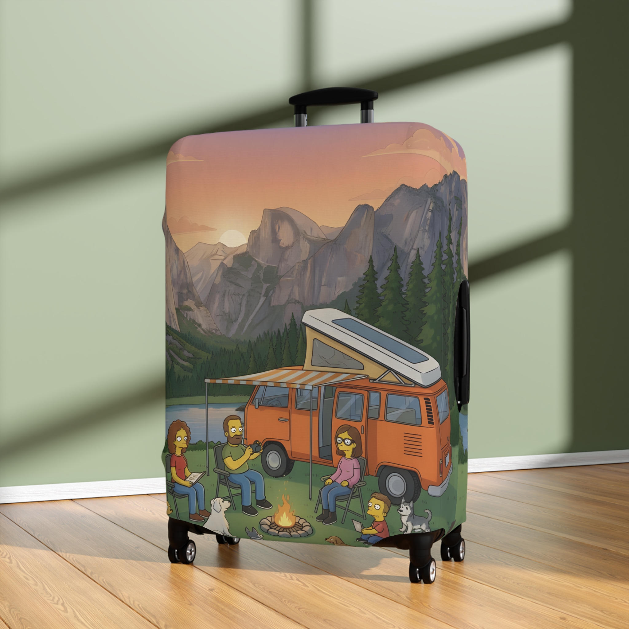 6122696600595717847_2048.jpeg Luggage Cover — Adventure Camper Sketch Travel Suitcase(Design Sitcom-Line)