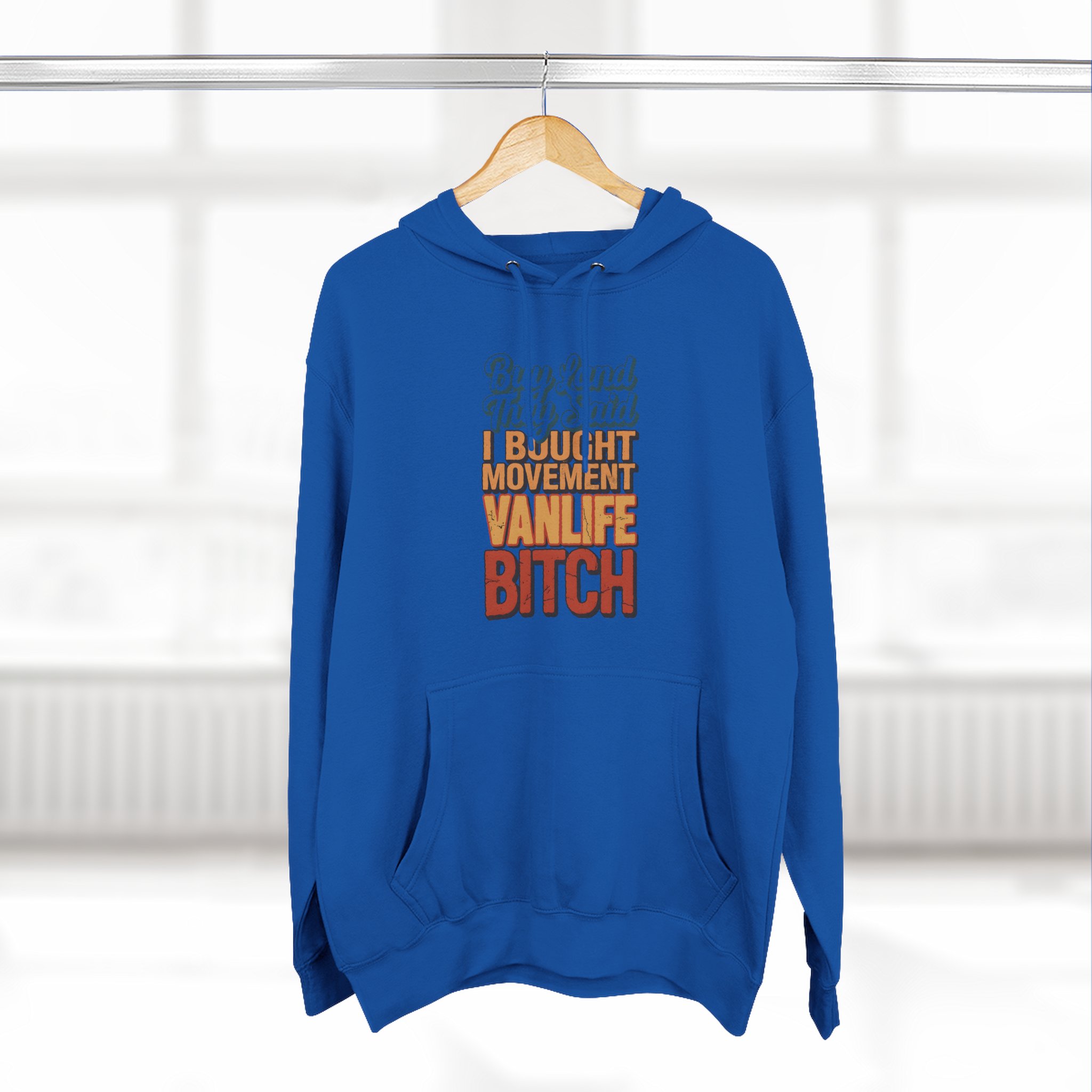 6124400088851088197_2048.jpeg Three-Panel Fleece Hoodie - "Buy Land They Said" Design F**K-Line
