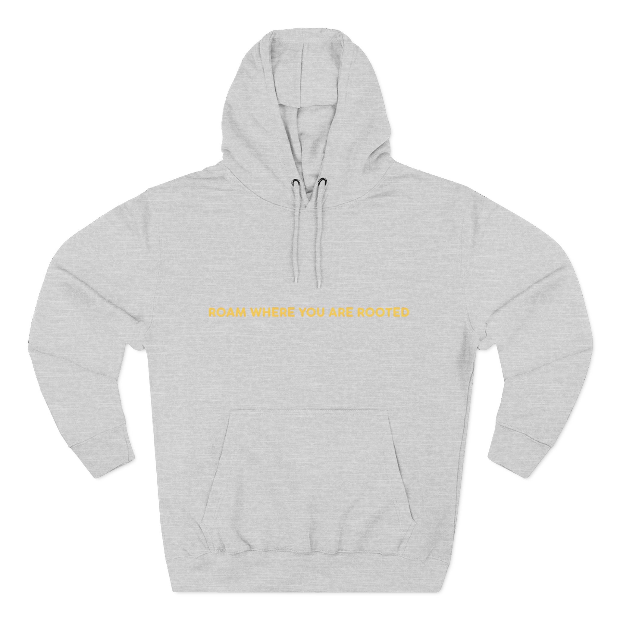 Three-Panel Fleece Hoodie - "Roam Where You Are Rooted" Design Sitcom-Line