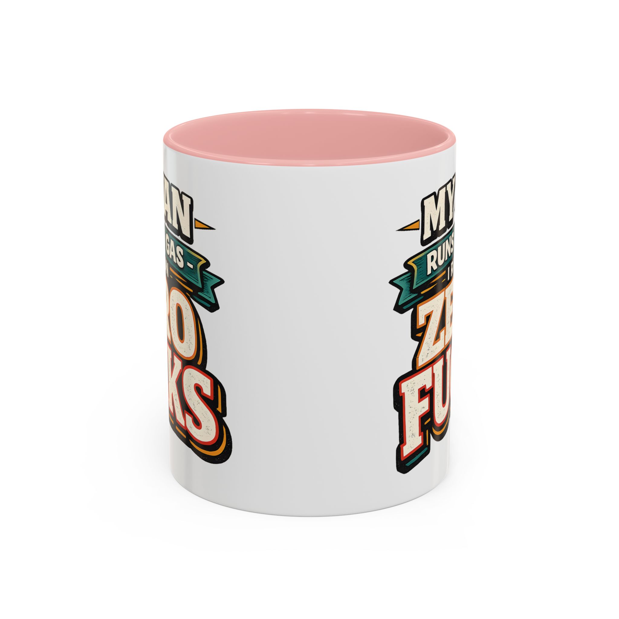 Accent Coffee Mug (11, 15oz) — "My Van Runs On Gas" Design F**K-Line