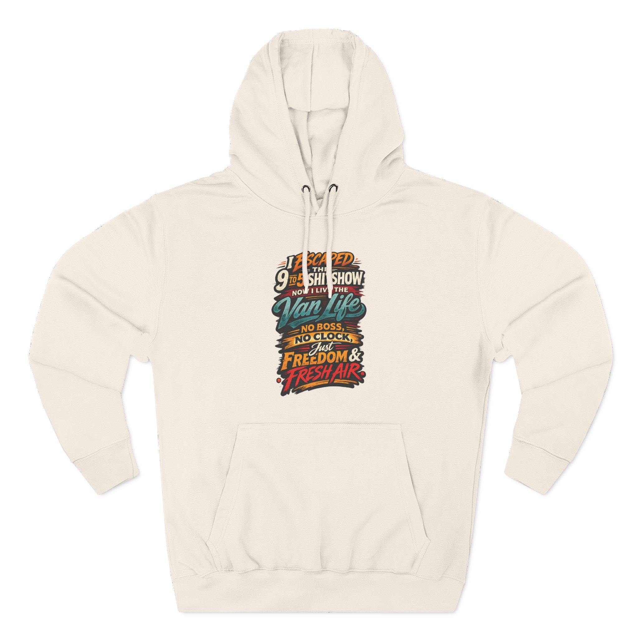 6139301044514698012_2048.jpeg Three-Panel Fleece Hoodie - "I Escaped The 9 To 5" Design F**K-Line