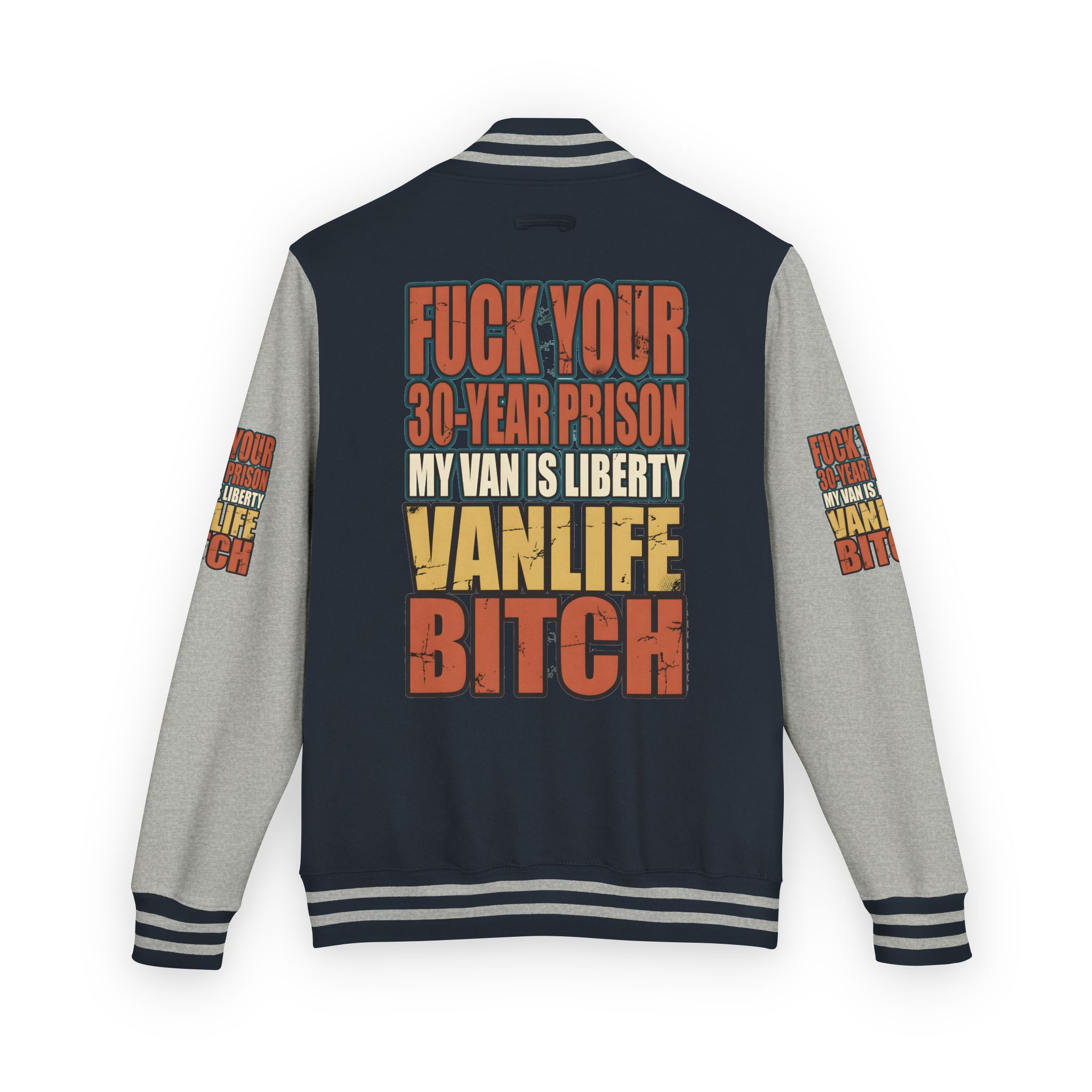 Unisex Heavyweight Letterman Jacket — "Fuck Your 30 Year" Design F**K-Line